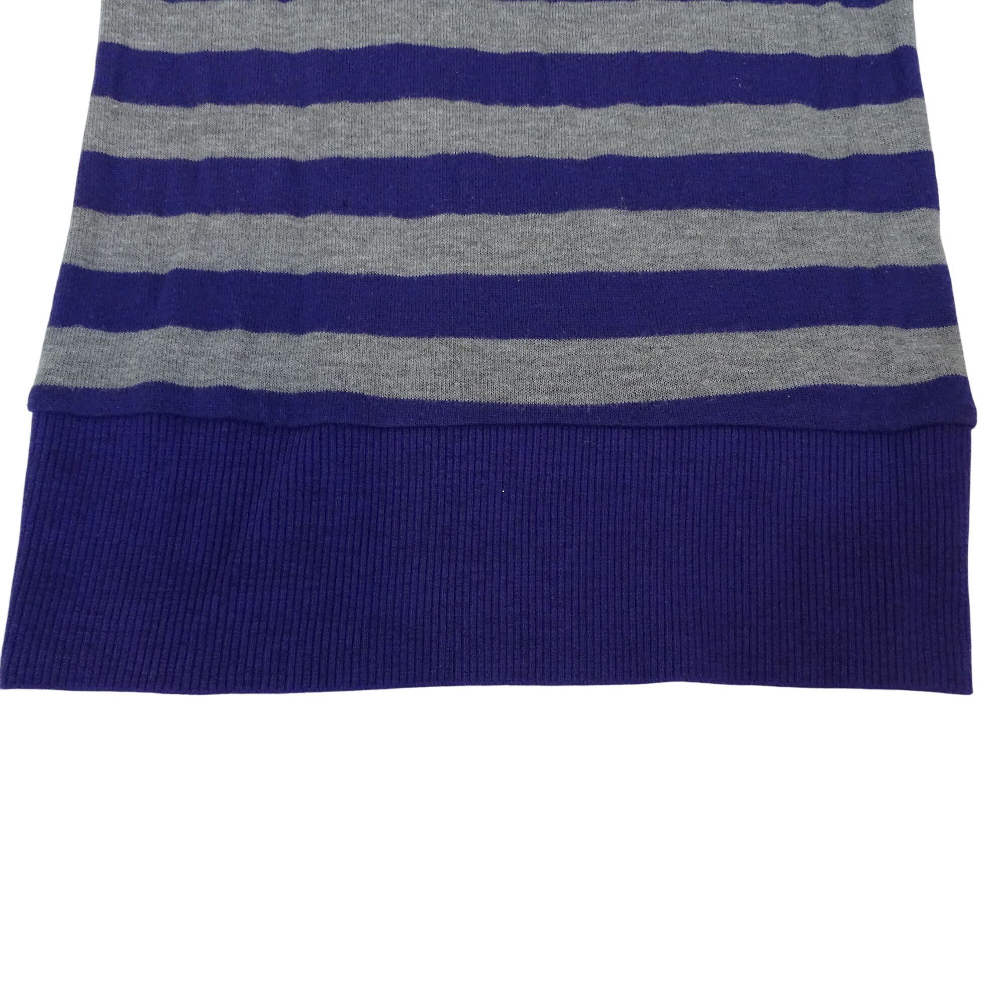 rue21 Rue21 Striped Long Sleeve Sweater Purple Gray Women Size L Size L / US 10 / IT 46 - 3 Thumbnail