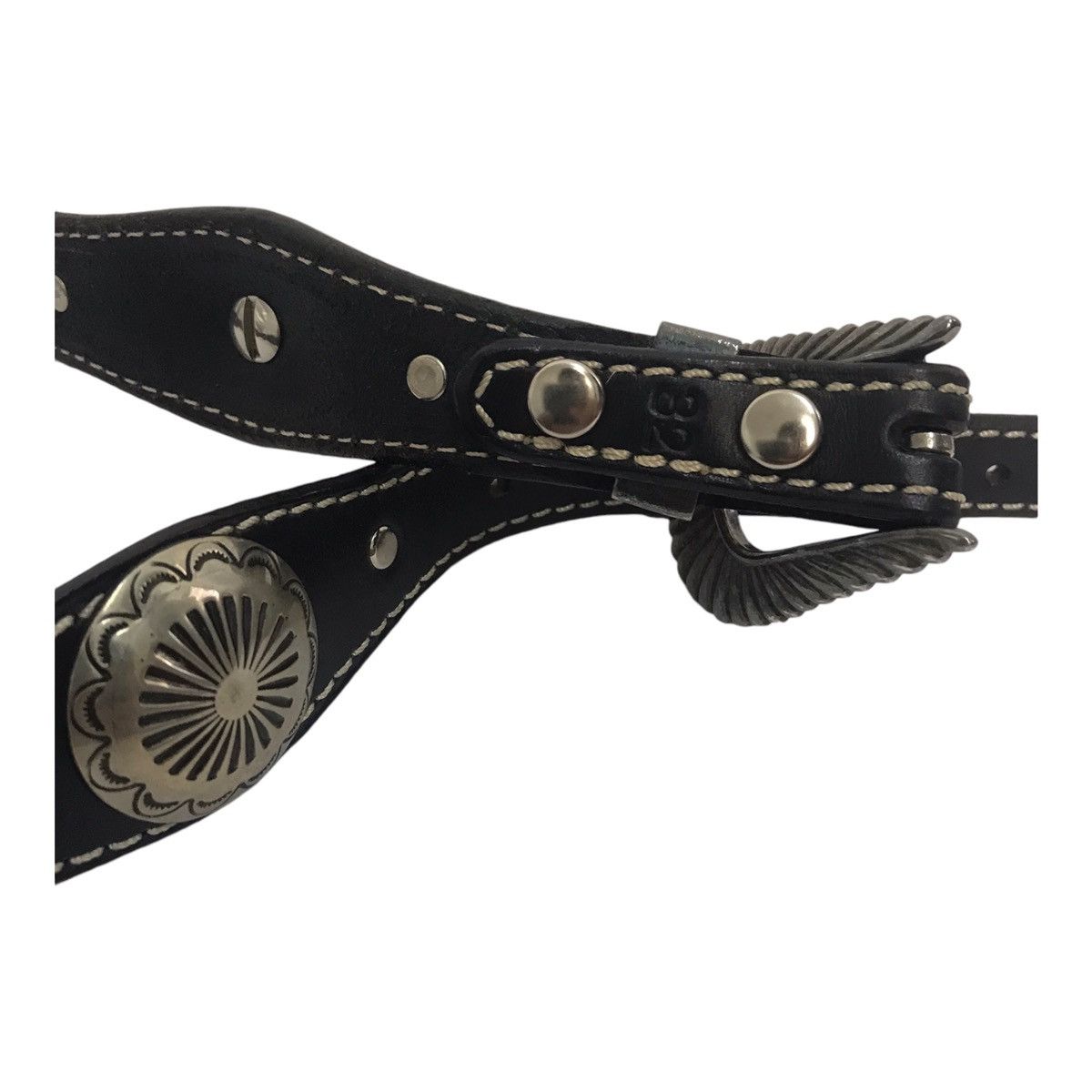 Cowboy Equipment × Vintage Leather Western Black Belt Size ONE SIZE - 6 Thumbnail