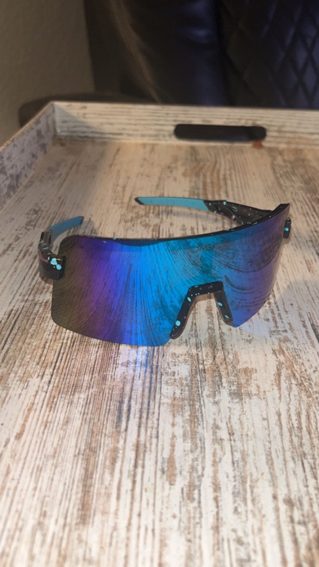 The Unbranded Brand unisex Omekol Sunglasses One Size Blue Black Size ONE SIZE - 1 Thumbnail