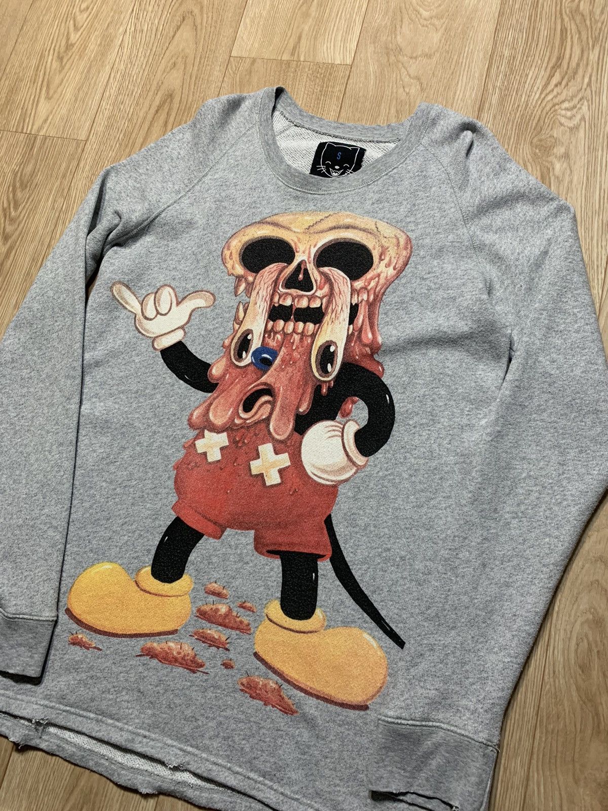 Drop Dead × Drop Dead Clothing Rare Drop Dead Clothing Melting Mickey Mouse Sweatshirt Size US S / EU 44-46 / 1 - 3 Thumbnail