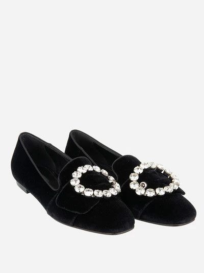 Dolce & Gabbana o1y0925 Velvet Loafers in Black Size US 5 / IT 35 - 2 Thumbnail
