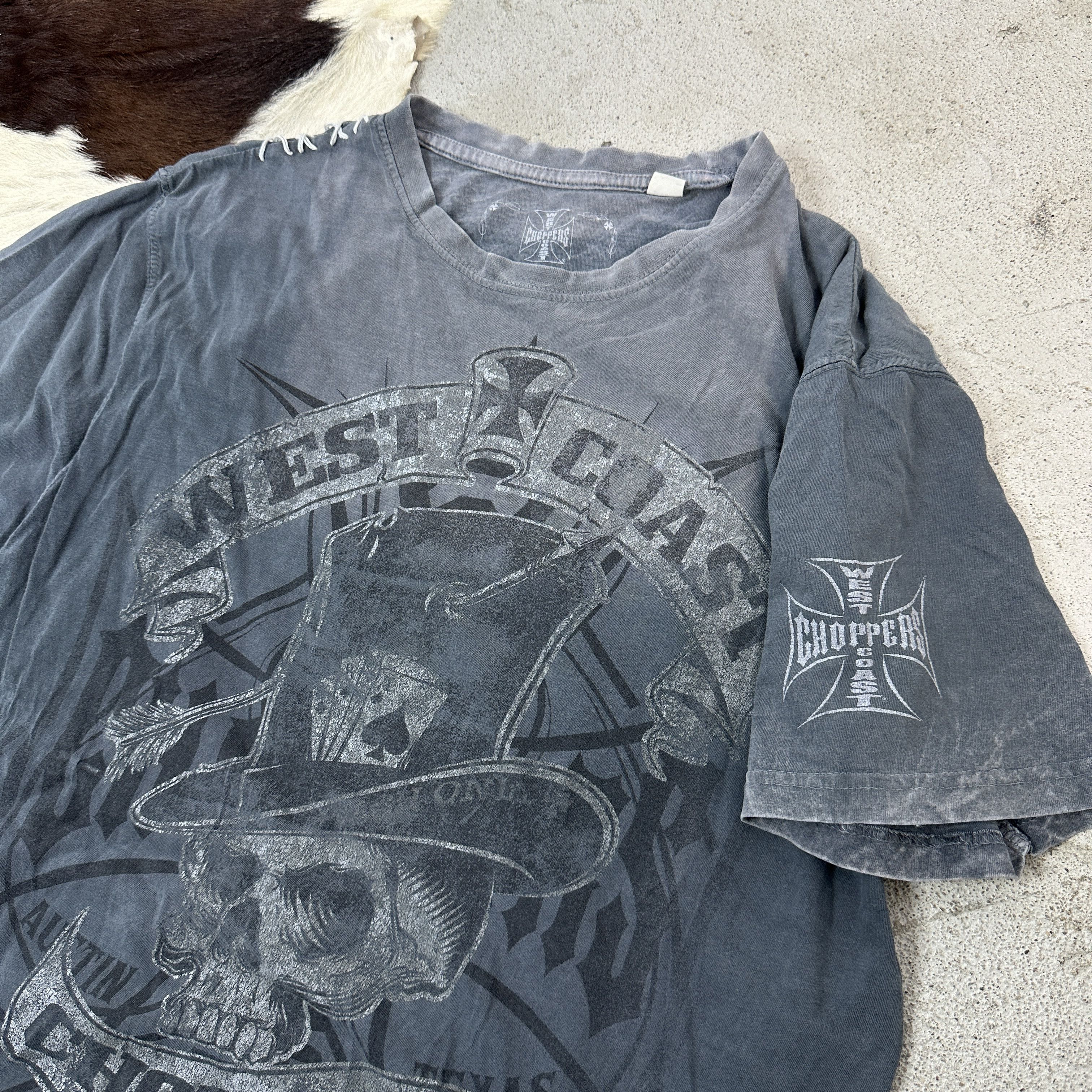 Vintage × West Coast Choppers Vintage West Coast Choppers Washed T-shirt Size US L / EU 52-54 / 3 - 3 Thumbnail