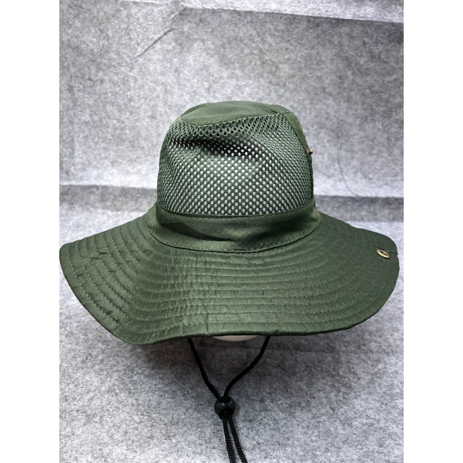 Vintage Sun Bucket Hat Adult Large Green Polyester Blend Fish Hike Camp Beach Outdoor Size ONE SIZE - 2 Thumbnail