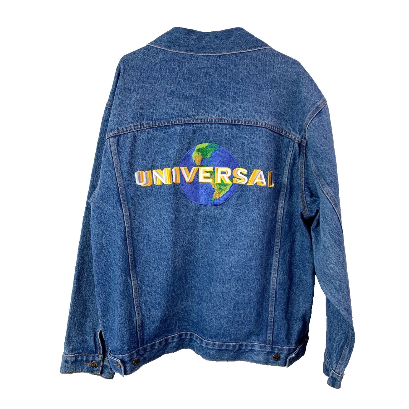 Vintage VINTAGE Universal Studios Embroidered Button Denim Jacket Chest 52 Jacket Men 2XL Blue 90s Casual Oversized 2XL Chest 52 Denim Size US 39 - 7 Thumbnail