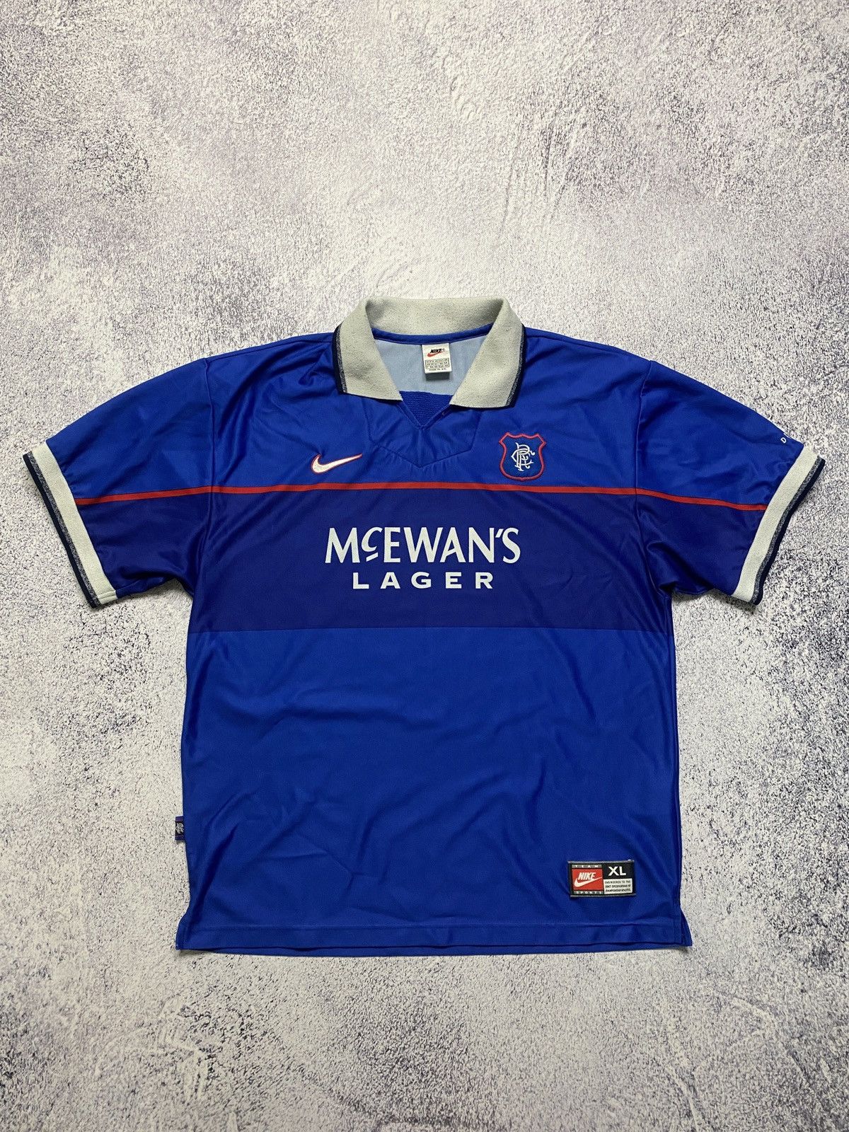Nike × Vintage Vintage Glasgow Rangers 1997/99 Home Soccer Jersey Size XL Size US XL / EU 56 / 4 - 1 Thumbnail