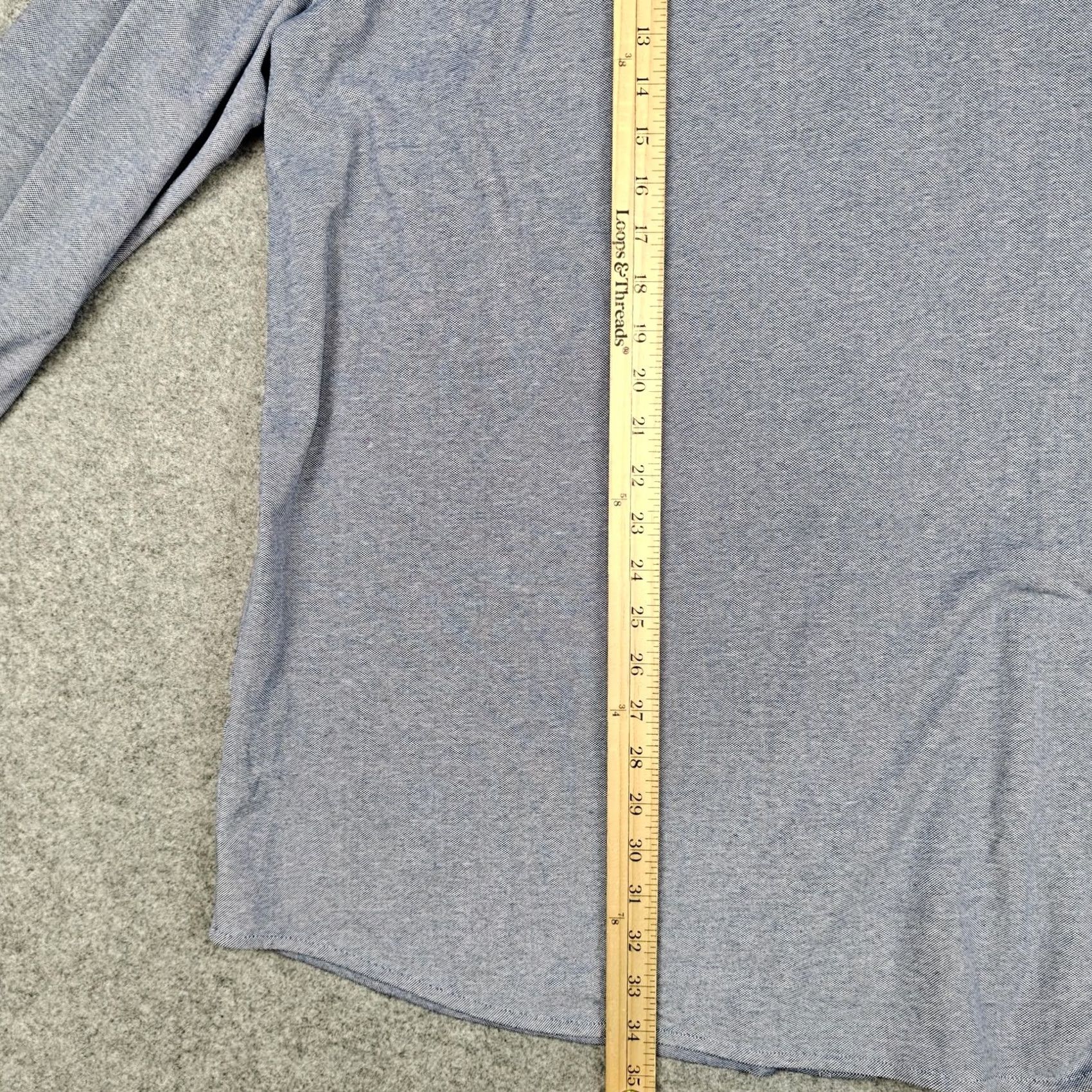 Cutter & Buck Cutter & Buck Shirt Mens 4XLT Blue Solid Stretch Long Sleeve Button-Up Casual Size US XXL / EU 58 / 5 - 6 Thumbnail