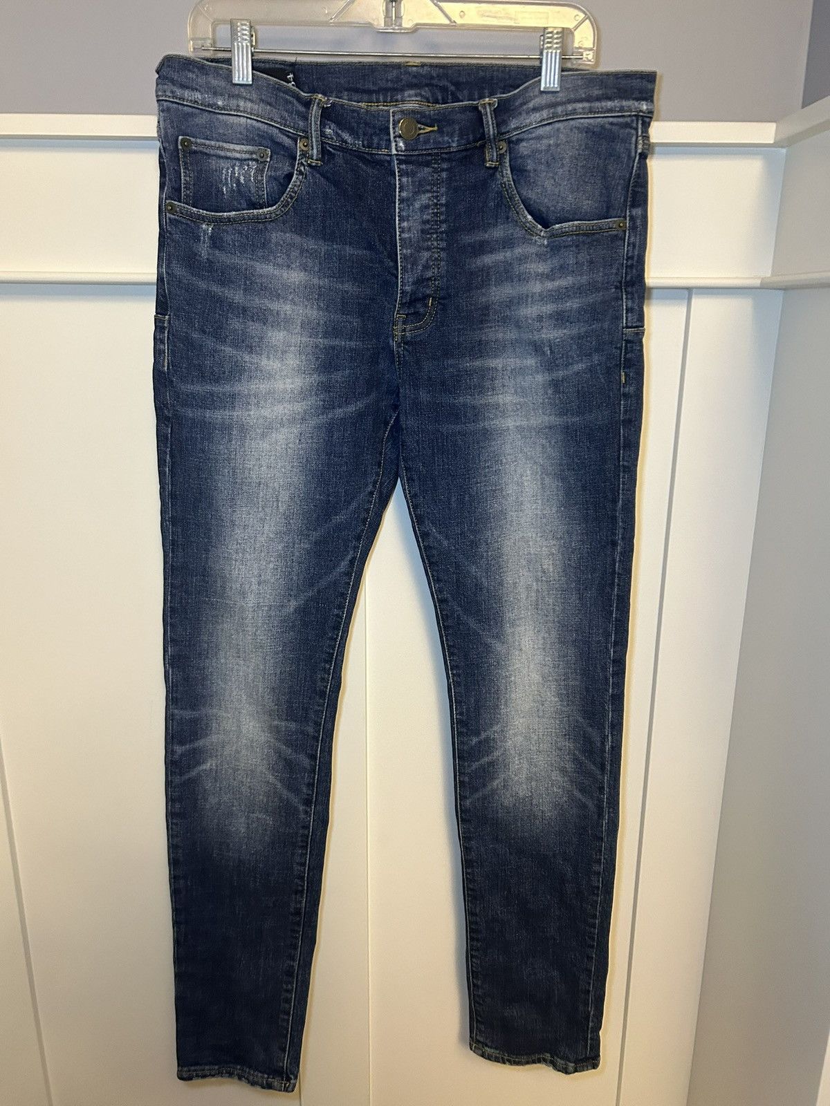 Purple Vintage Purple faded blue jeans Size US 34 / EU 50 - 1 Thumbnail