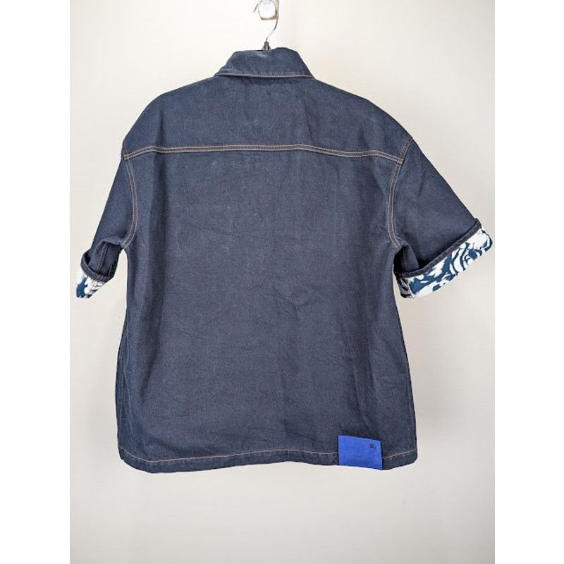 Burberry o1rshd1 Denim Shirt in Indigo Blue Size US S / EU 44-46 / 1 - 11 Thumbnail