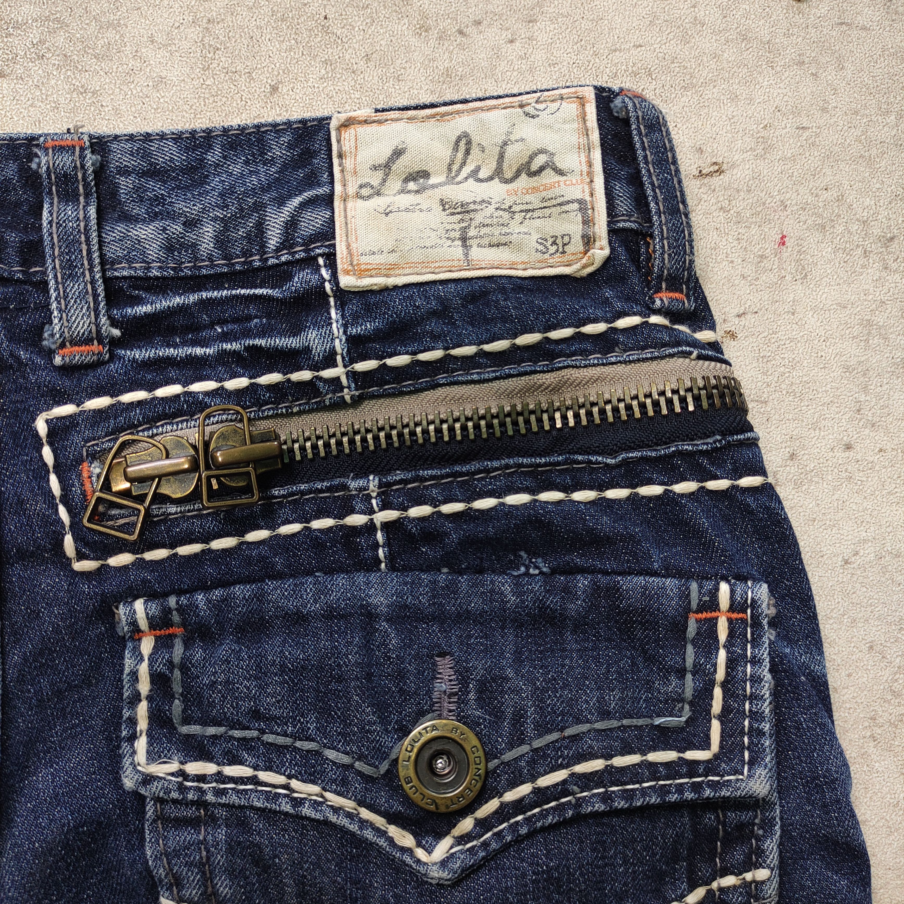 If Six Was Nine Lolita Jeans Mud Wash Japanese Brand 2000s Size US 30 / EU 46 - 6 Thumbnail
