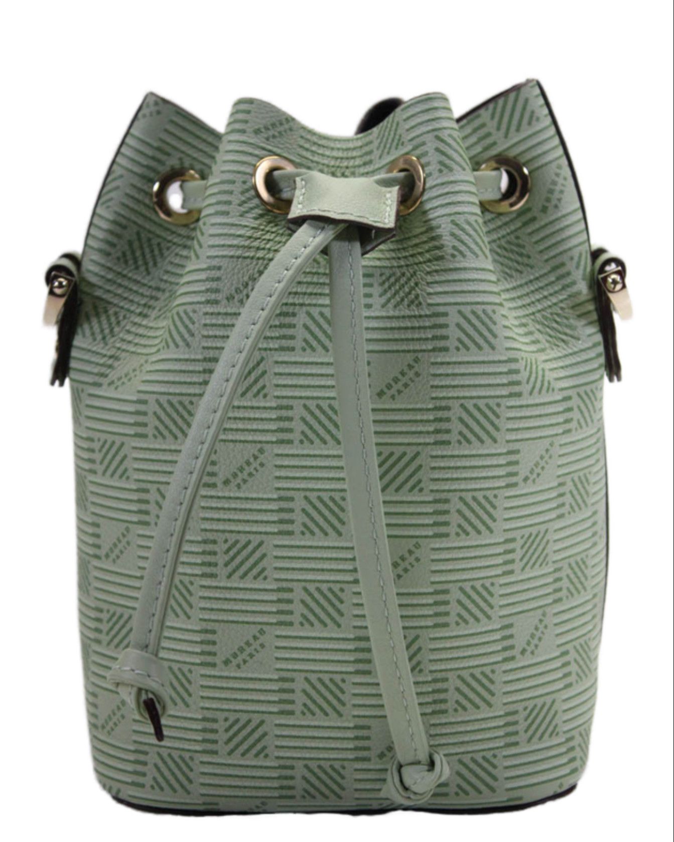 Moreau Paris Moreau Womens Mint Green Printed La Pon Mini Bucket Bag Size ONE SIZE - 2 Thumbnail