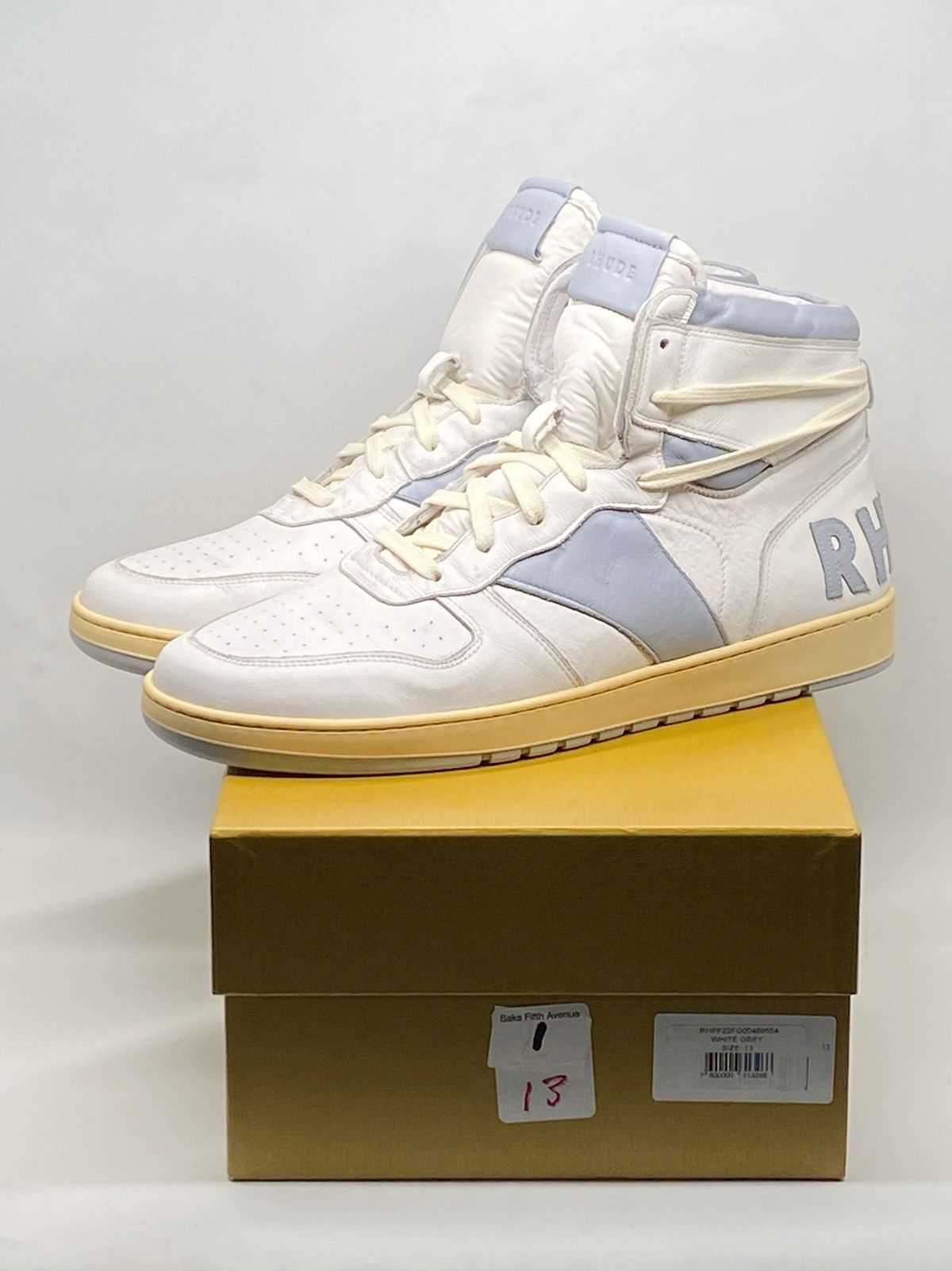 Rhude Rhude Rhecess Worn Out Effect High Top Sneakers size 13 Size US 13 / EU 46 - 12 Thumbnail