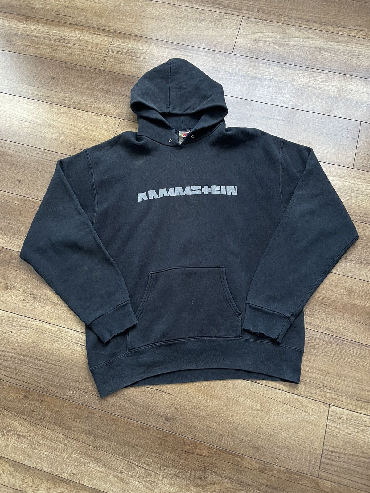 Band Tees Rammstein Vintage Hoodie Pullover 90s Big Logo Size US XL / EU 56 / 4 - 5 Thumbnail
