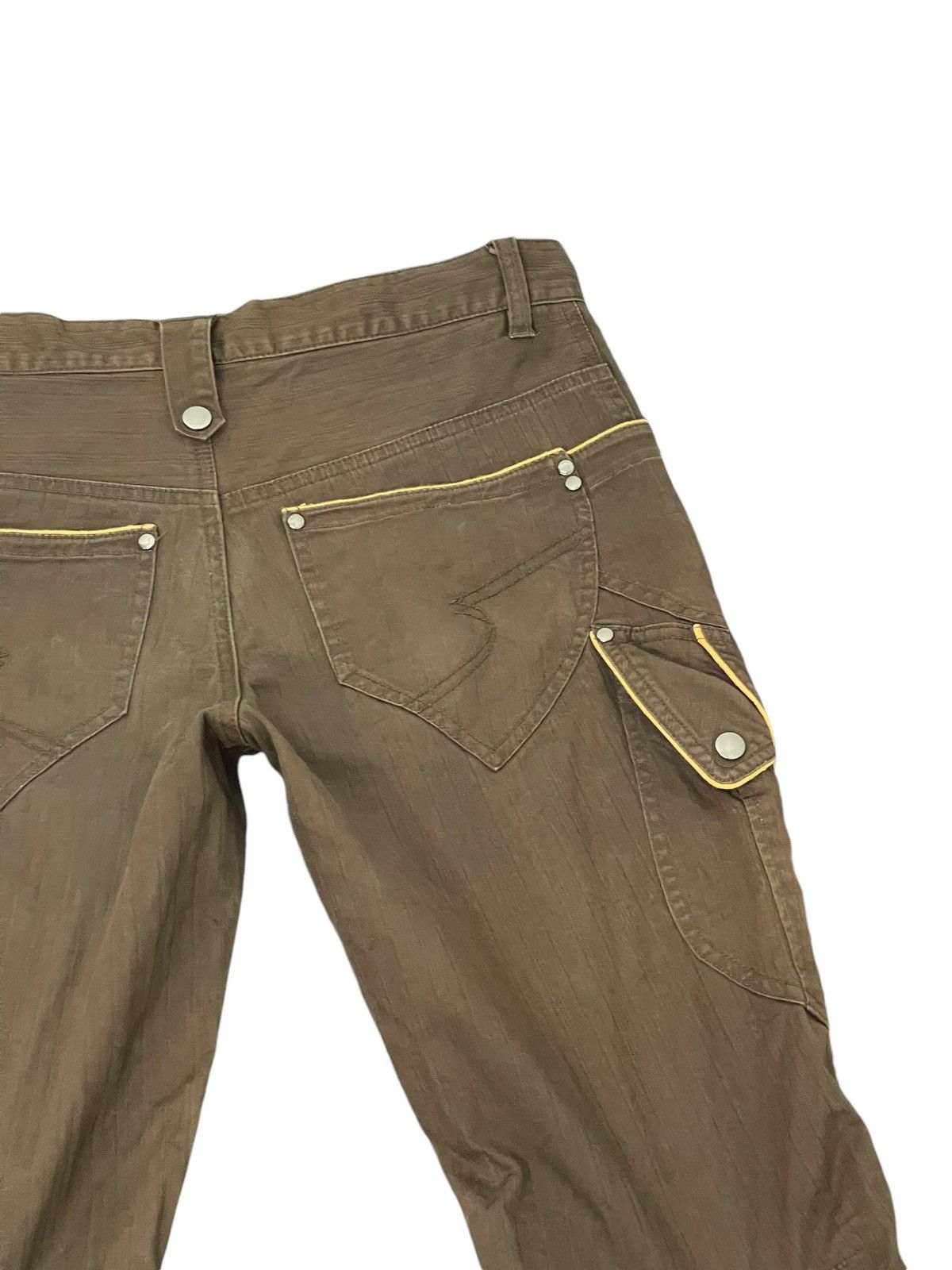 Le Grande Bleu (L.G.B.) Flare Cargo Semantic Design Faded Herringbones 1🟦4 Size US 31 - 8 Thumbnail