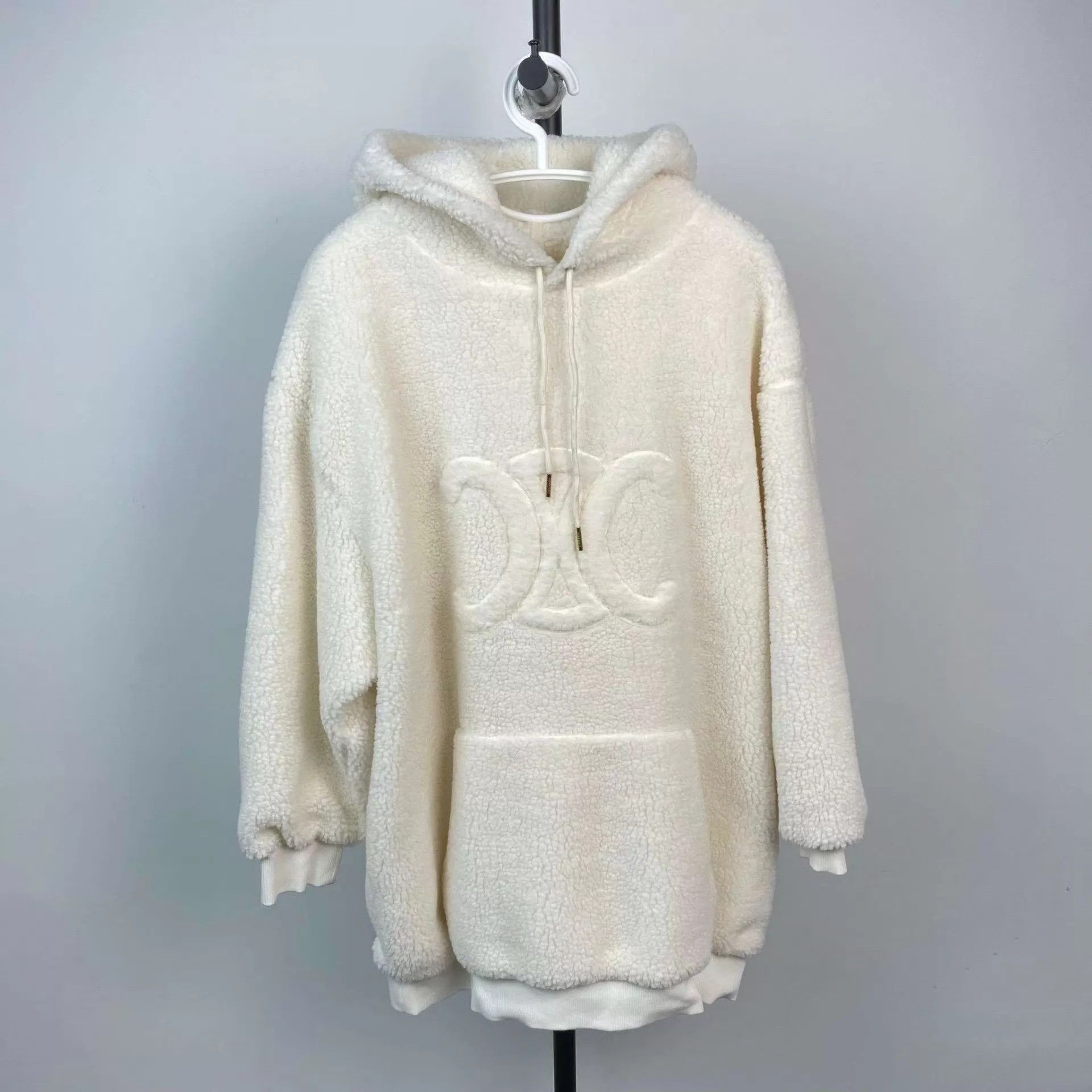 Celine Celine Triomphe White Hoodies S Size S / US 4 / IT 40 - 1 Thumbnail