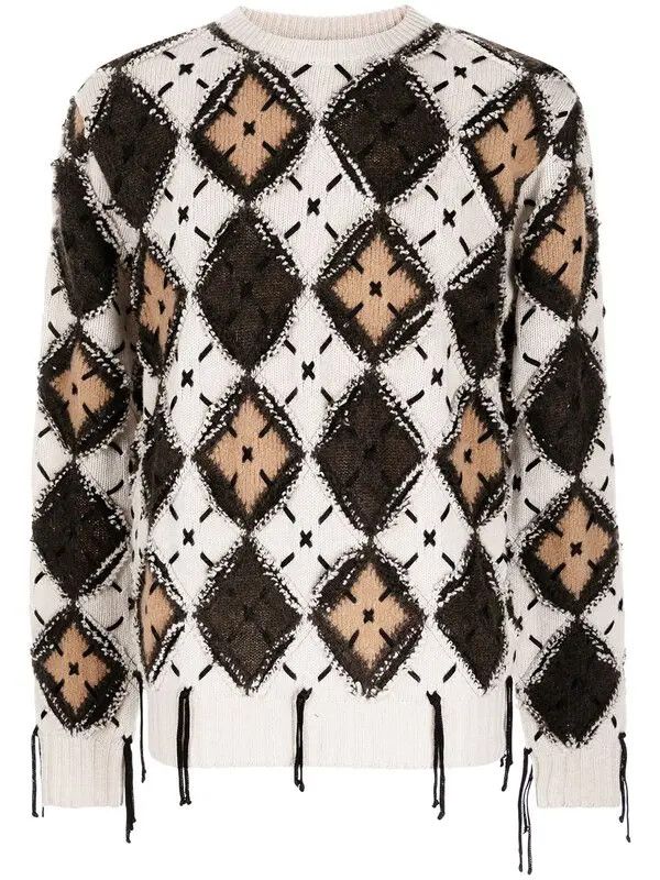 Amiri o1y0525 Crewneck Sweater in Multicolor Size US L / EU 52-54 / 3 - 1 Thumbnail