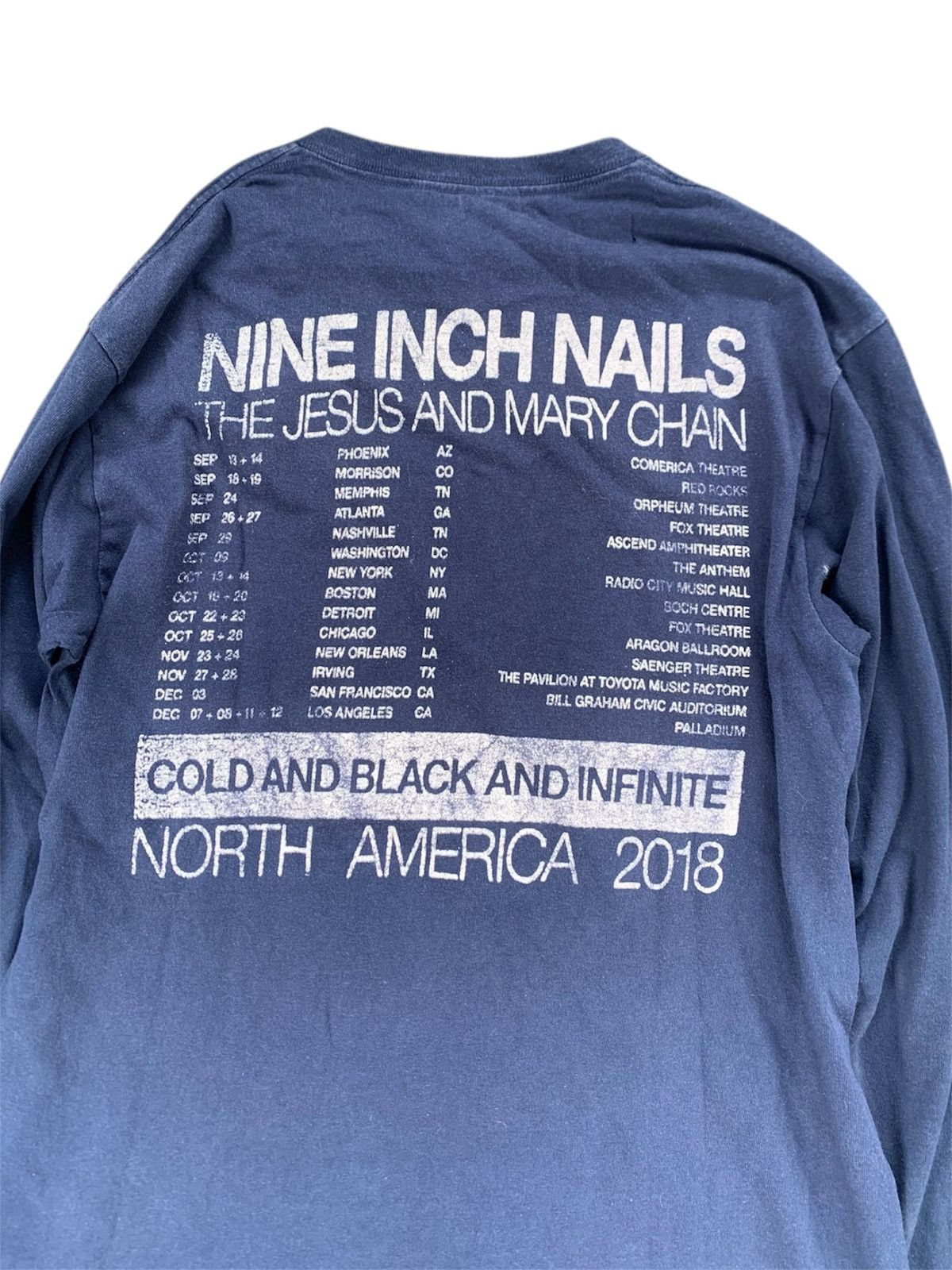 Band Tees 2018 Nine Inch Nails North America Tour Long Sleeve Shirt Size US M / EU 48-50 / 2 - 3 Thumbnail