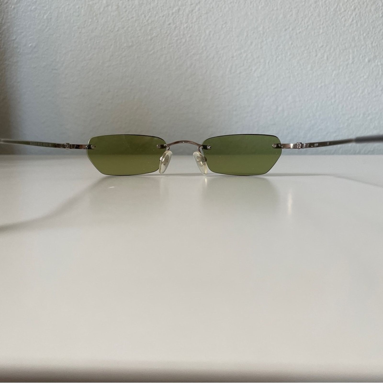 Moschino rare vintage moschino green tinted mini sunglasses Size ONE SIZE - 8 Thumbnail