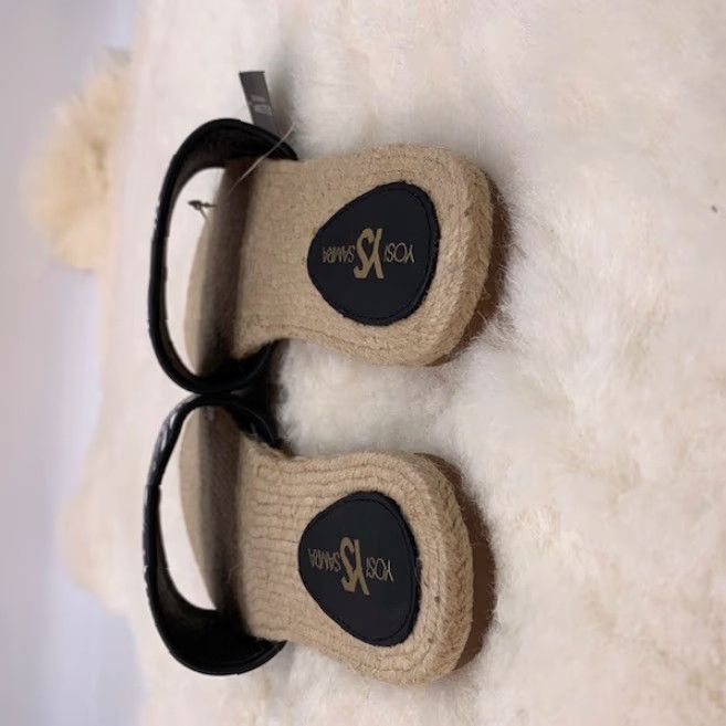 Vintage VINTAGE Yosi Samra Women's Slide Sandals Flat Jute White/Black Size 8 Size US 8 / IT 38 - 7 Thumbnail