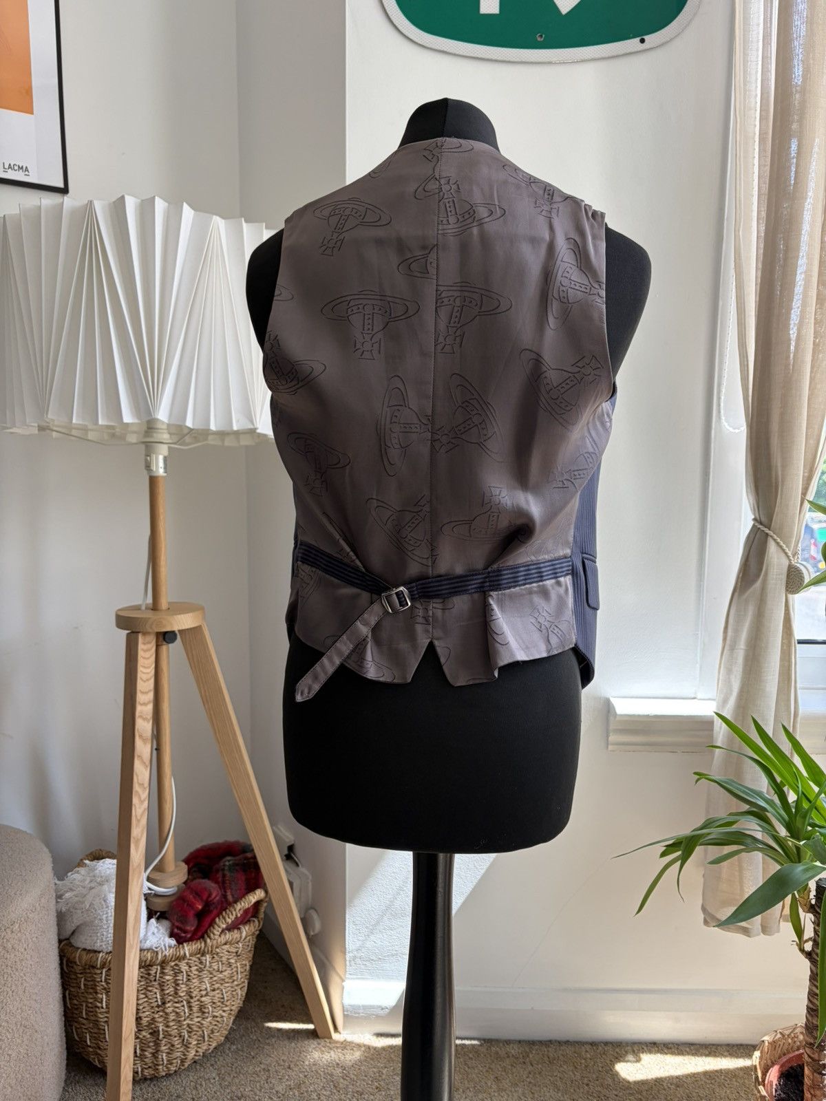 Vivienne Westwood Mourning Stripe Waistcoat Size 48R - 3 Thumbnail