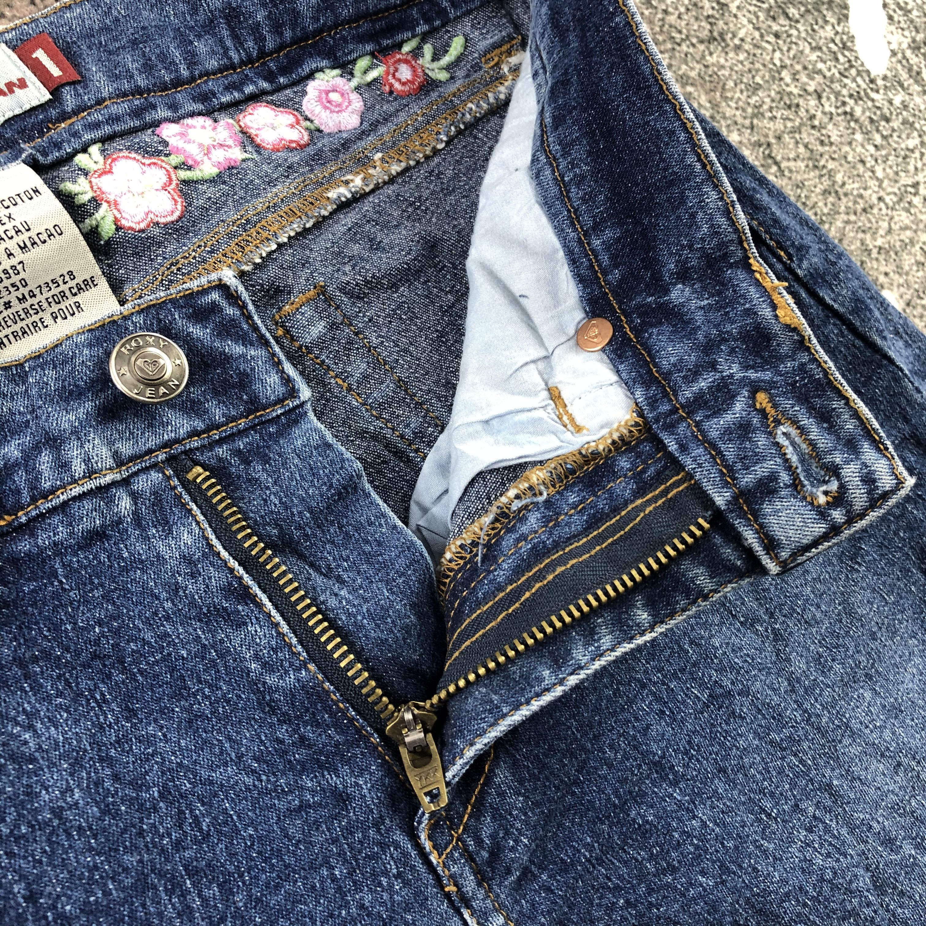 Quiksilver Roxy Jeans Blue Flare Denim KJ1356 Size 29" - 8 Thumbnail