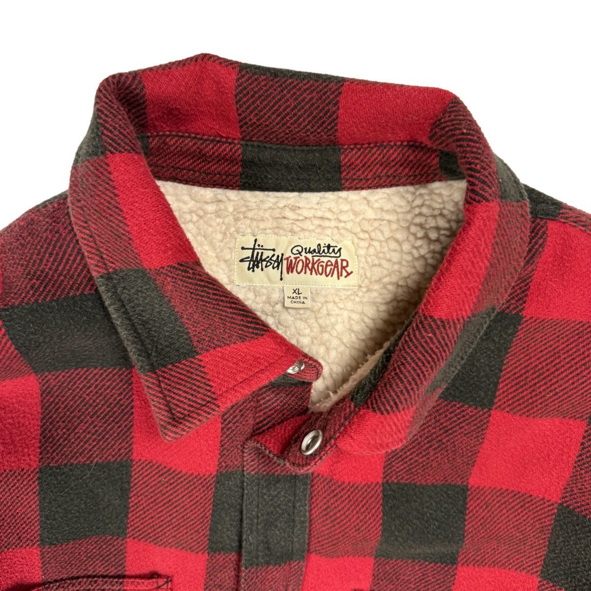Stussy Fleece Chunky Button Up Checkered Size US XXL / EU 58 / 5 - 4 Thumbnail