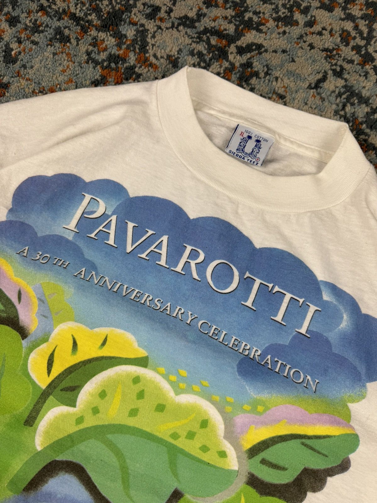 Band Tees Vintage 1991 Luciano Pavarotti tenor opera singer graphic te Size US XL / EU 56 / 4 - 6 Thumbnail