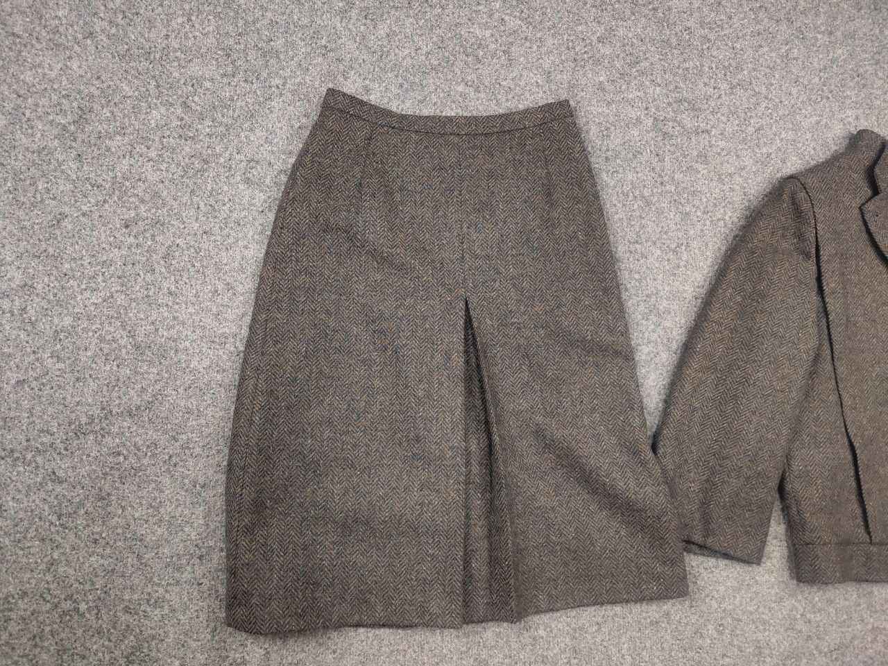 Harris Tweed Clan Royal Vintage 80's Tweed Wool Suit Blazer jacket Skirt Size XL / US 12-14 / IT 48-50 - 10 Thumbnail