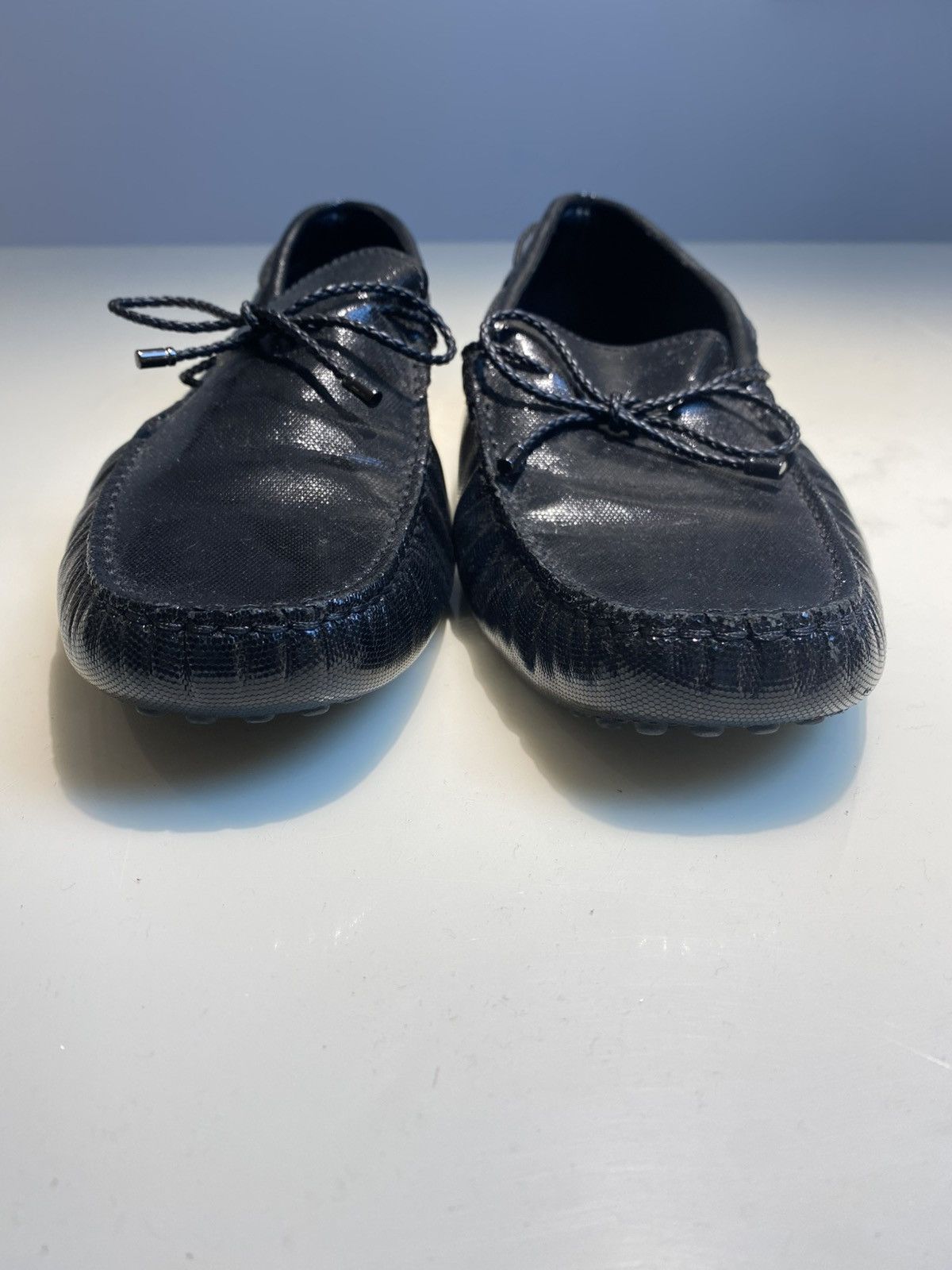 Tod's TODS TEXTURED LEATHER BOW LOAFERS Size US 10.5 / EU 43-44 - 5 Thumbnail