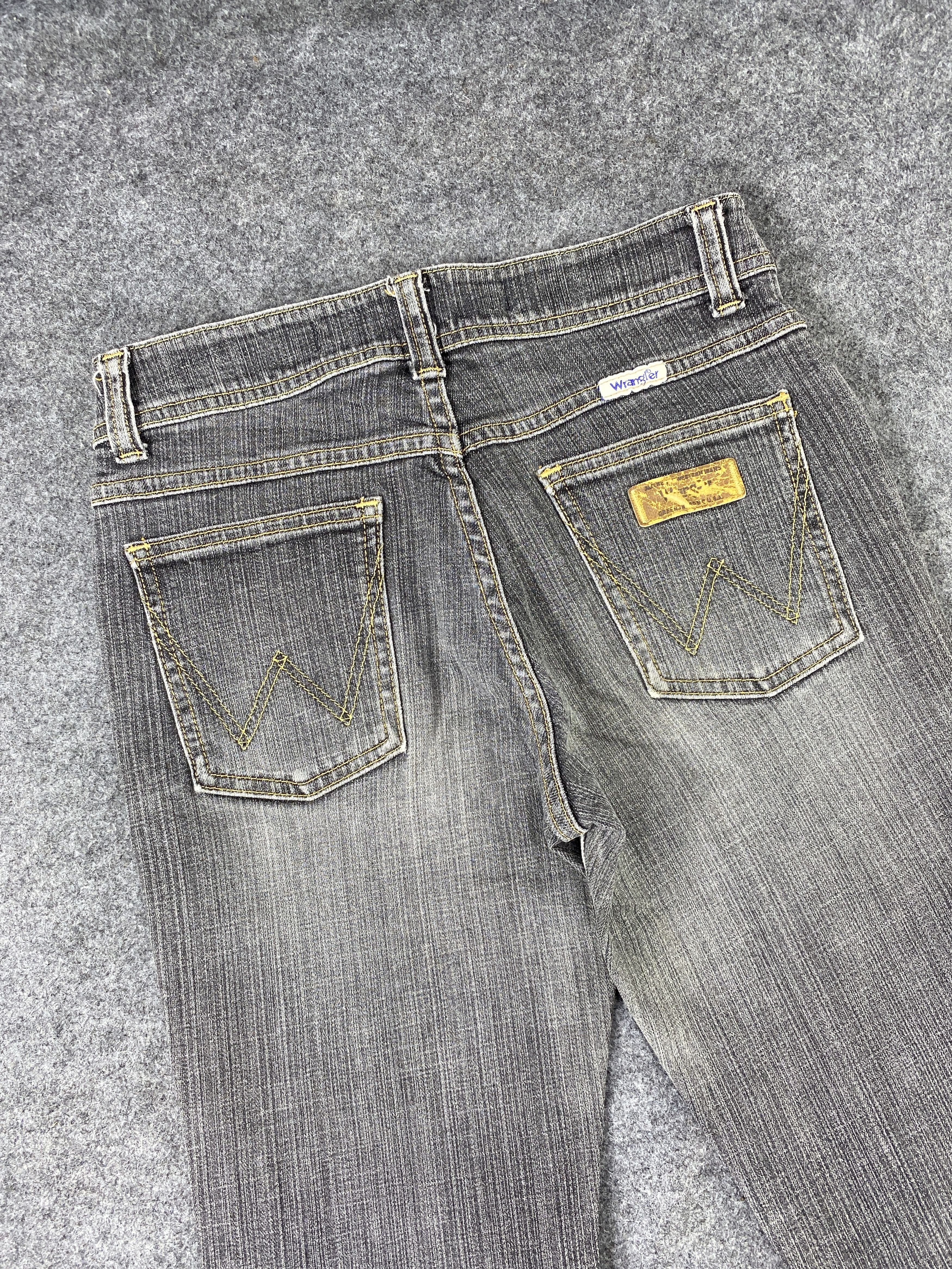 Wrangler Vintage Wrangle Grey Wash Flare Jeans - J985 Size 26" / US 2 / IT 38 - 6 Thumbnail