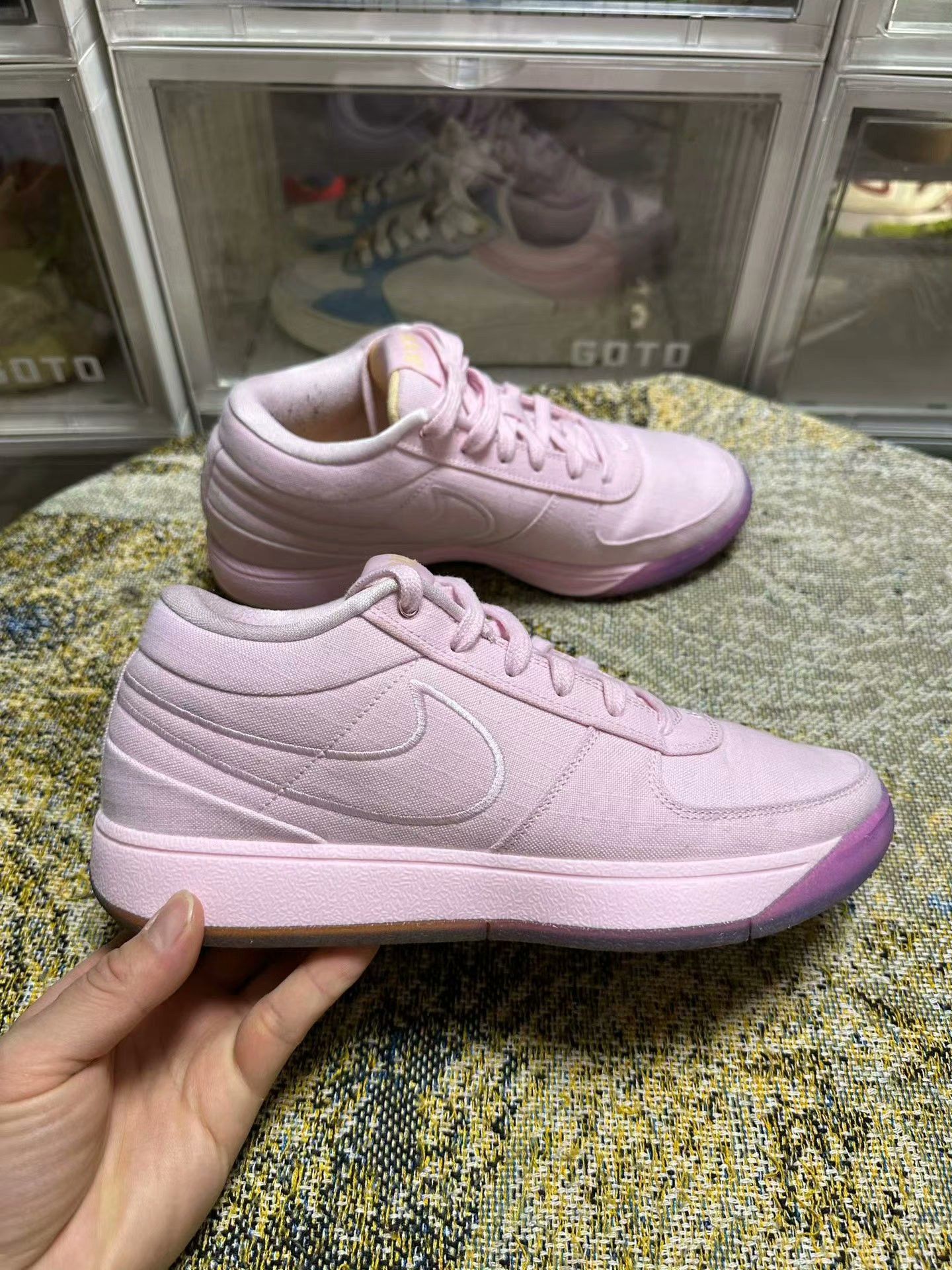 Nike Nike Basketball Pink Lowtop Sneakers 42 Men Size US 9 / EU 42 - 1 Thumbnail
