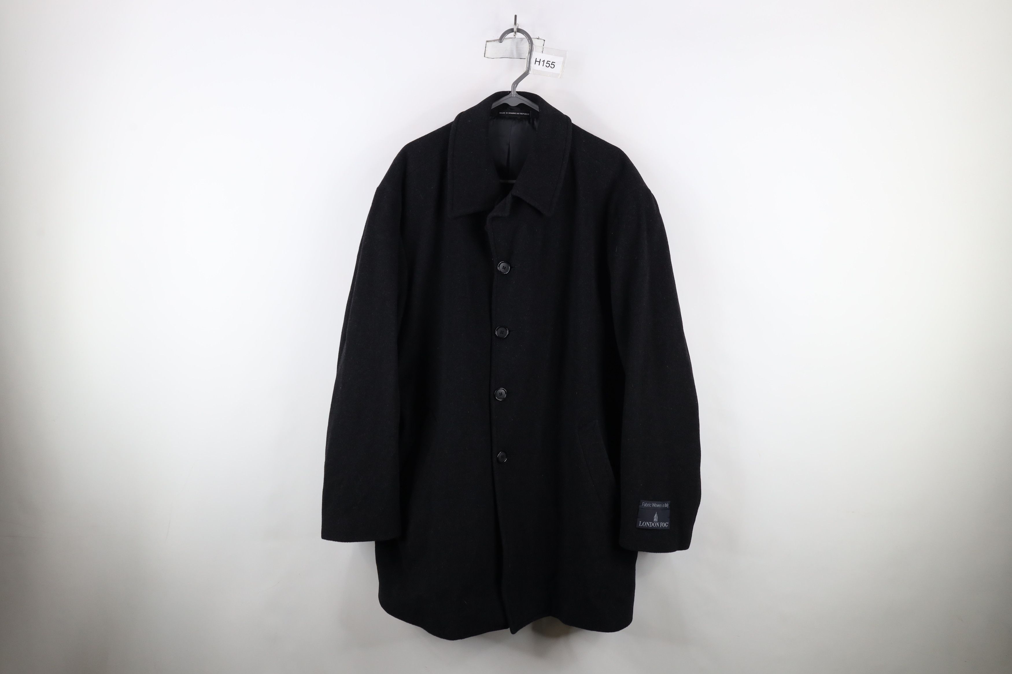 Vintage Vintage 90s Streetwear Heavy Button Overcoat Jacket Black Size US XXL / EU 58 / 5 - 1 Thumbnail