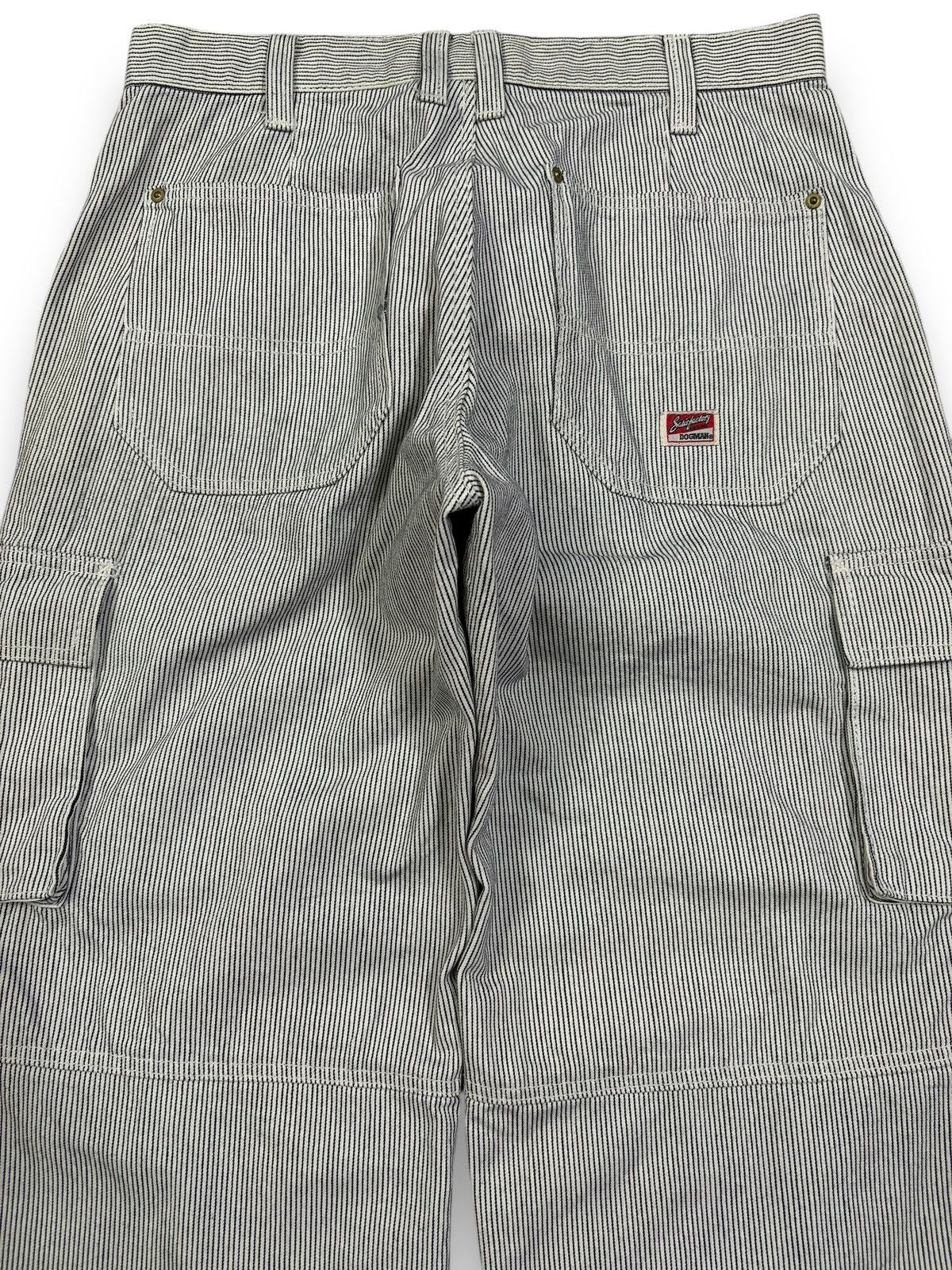 JNCO Vintage Japanese Brand Hickory Striped Baggy Cargo Jeans Size US 31 - 13 Thumbnail