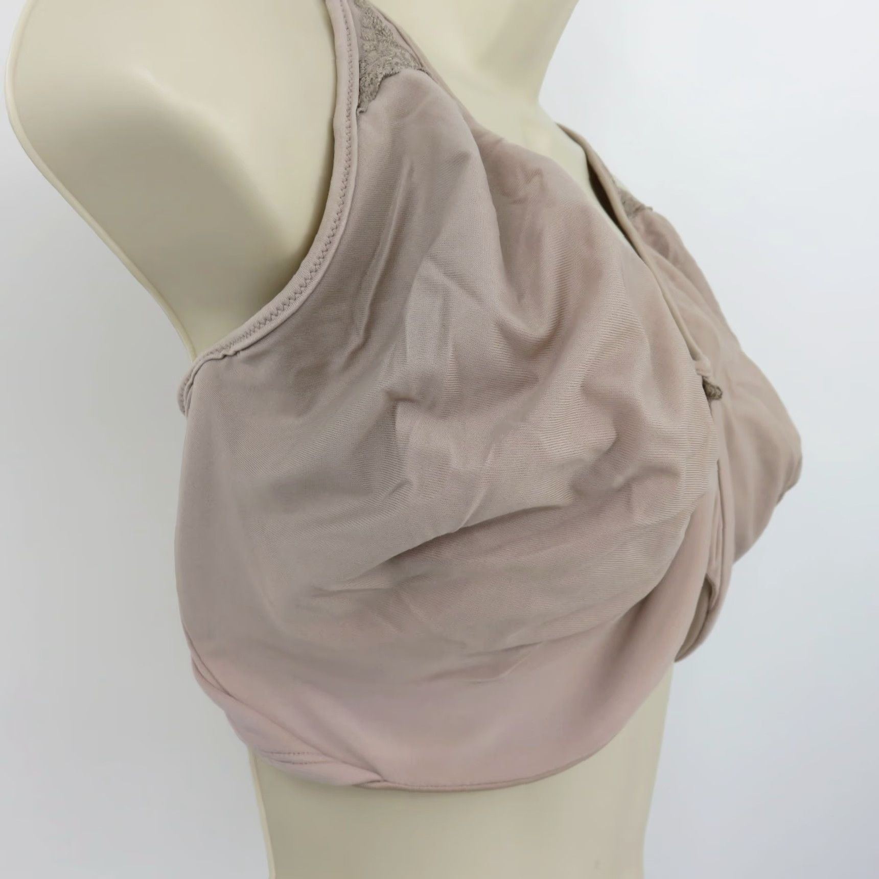 Vintage Bali Bra 42DDD Beige Underwire Unlined Minimizer 3385 Passion for Comfort Lace Women Size ONE SIZE - 3 Thumbnail