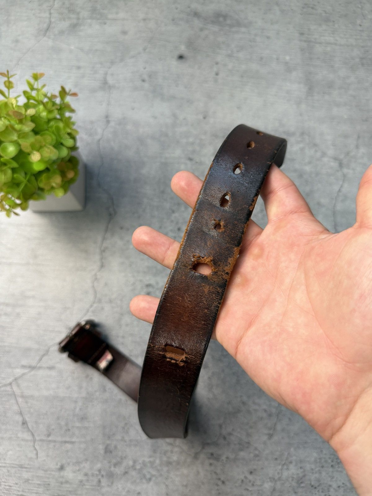 Hysteric Glamour 00’s NUMBER NINE STYLE LEATHER RARE Y2K BELT VINTAGE Size ONE SIZE - 4 Thumbnail