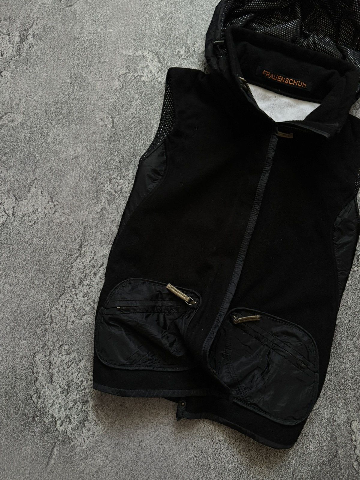 Frauenschuh × Vintage Frauenschuh M Wmns fleece vest jacket sleeveless hooded Size M / US 6-8 / IT 42-44 - 2 Thumbnail