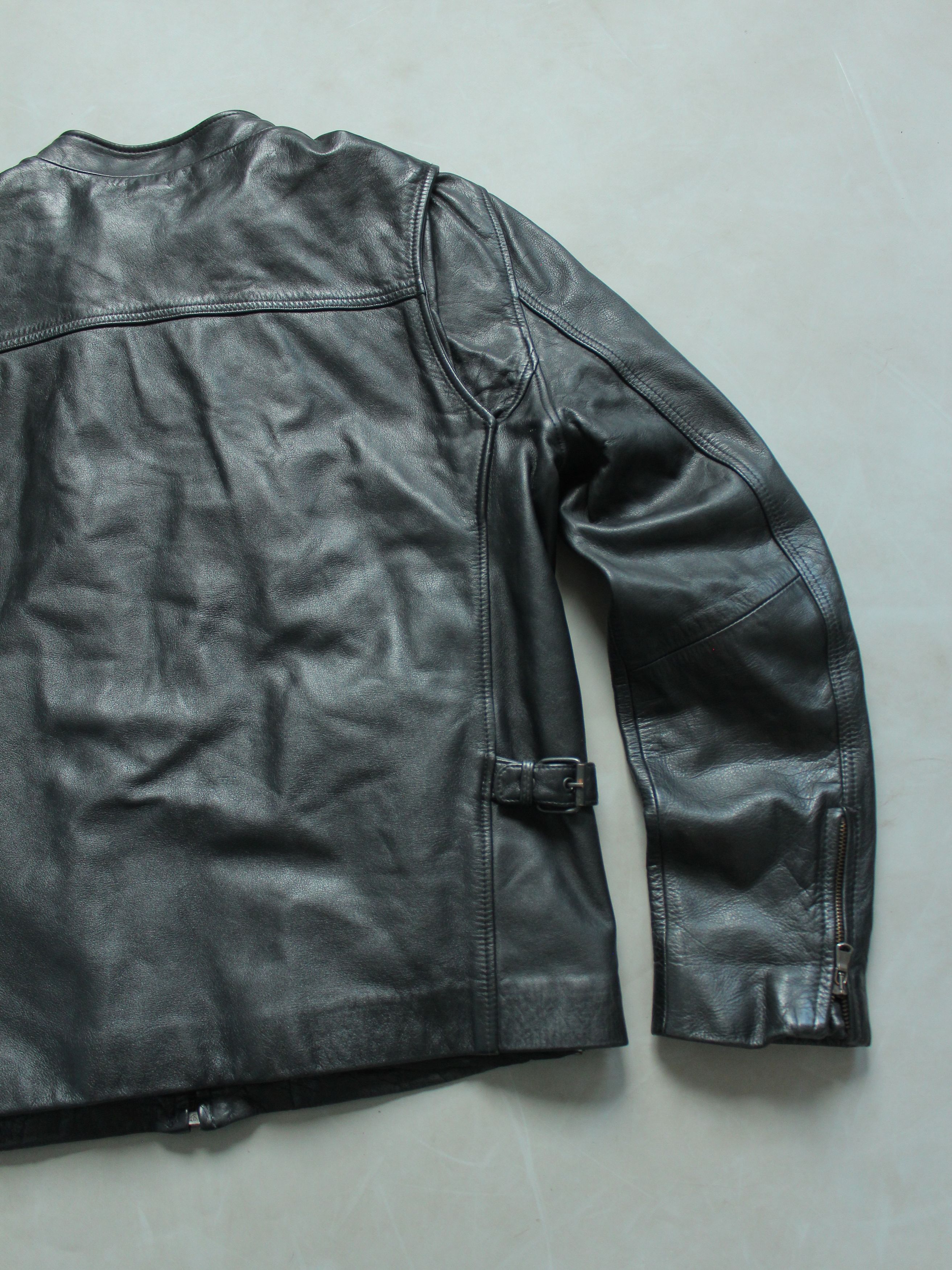 Chevignon Chevignon Vintage Racer Leather Jacket Black M Size US M / EU 48-50 / 2 - 10 Thumbnail