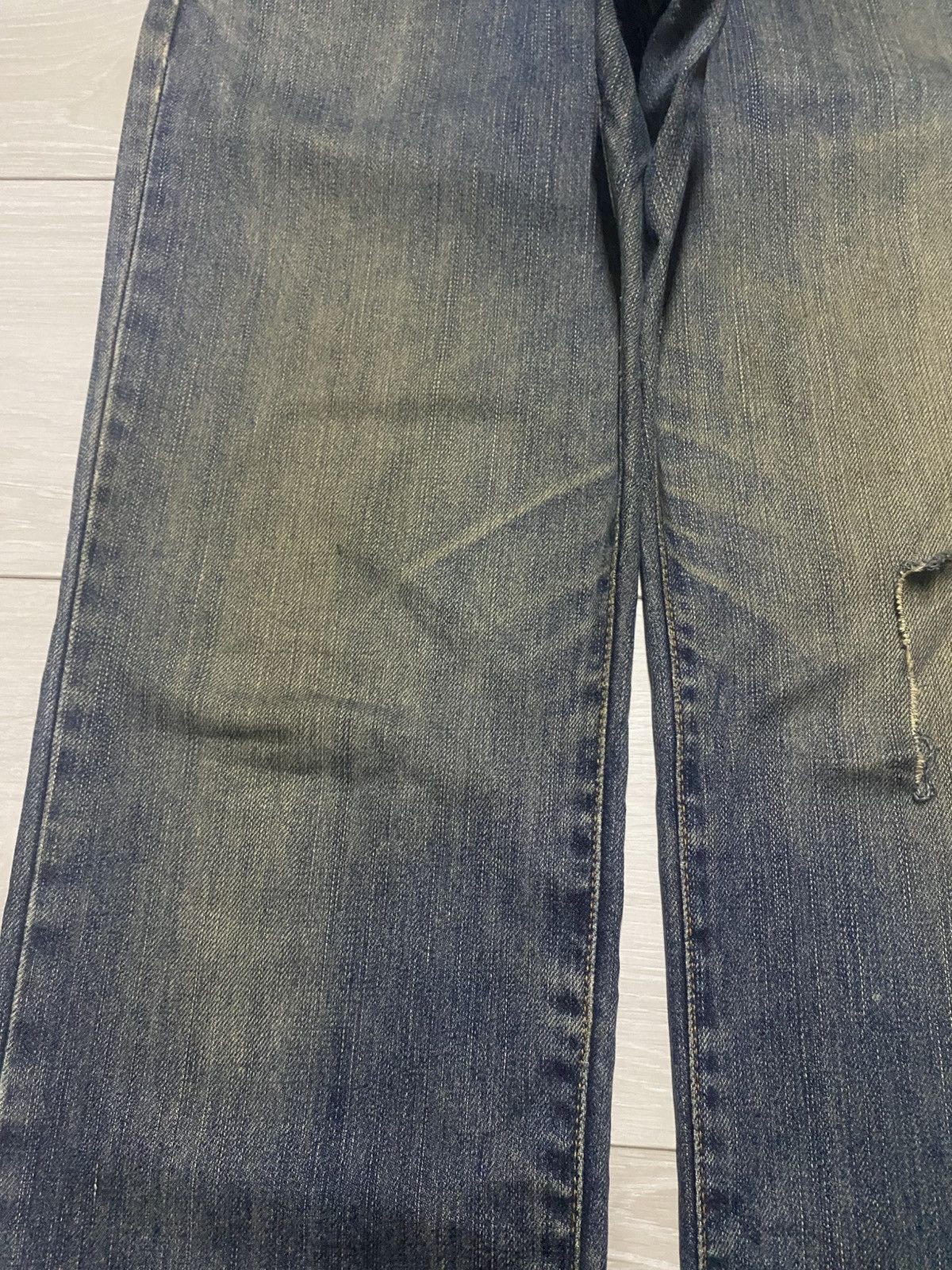 Japanese Brand Vintage Edwin International Basic Mud Wash Distressed Jeans Size US 31 - 7 Thumbnail