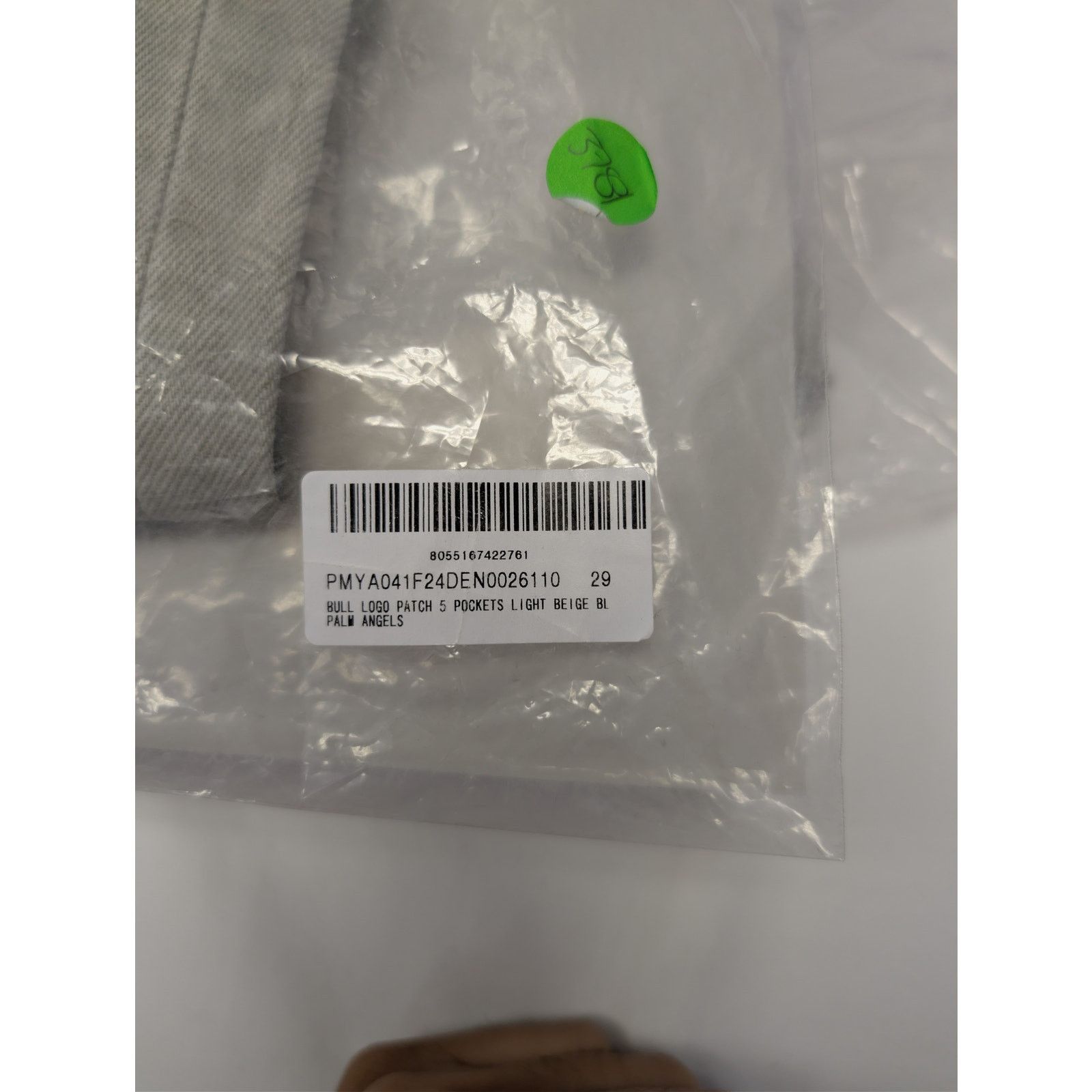 Palm Angels o1rshd1 Bull Logo Patch 5 Pockets Denim Pants in Light Beige Size US 29 - 23 Thumbnail