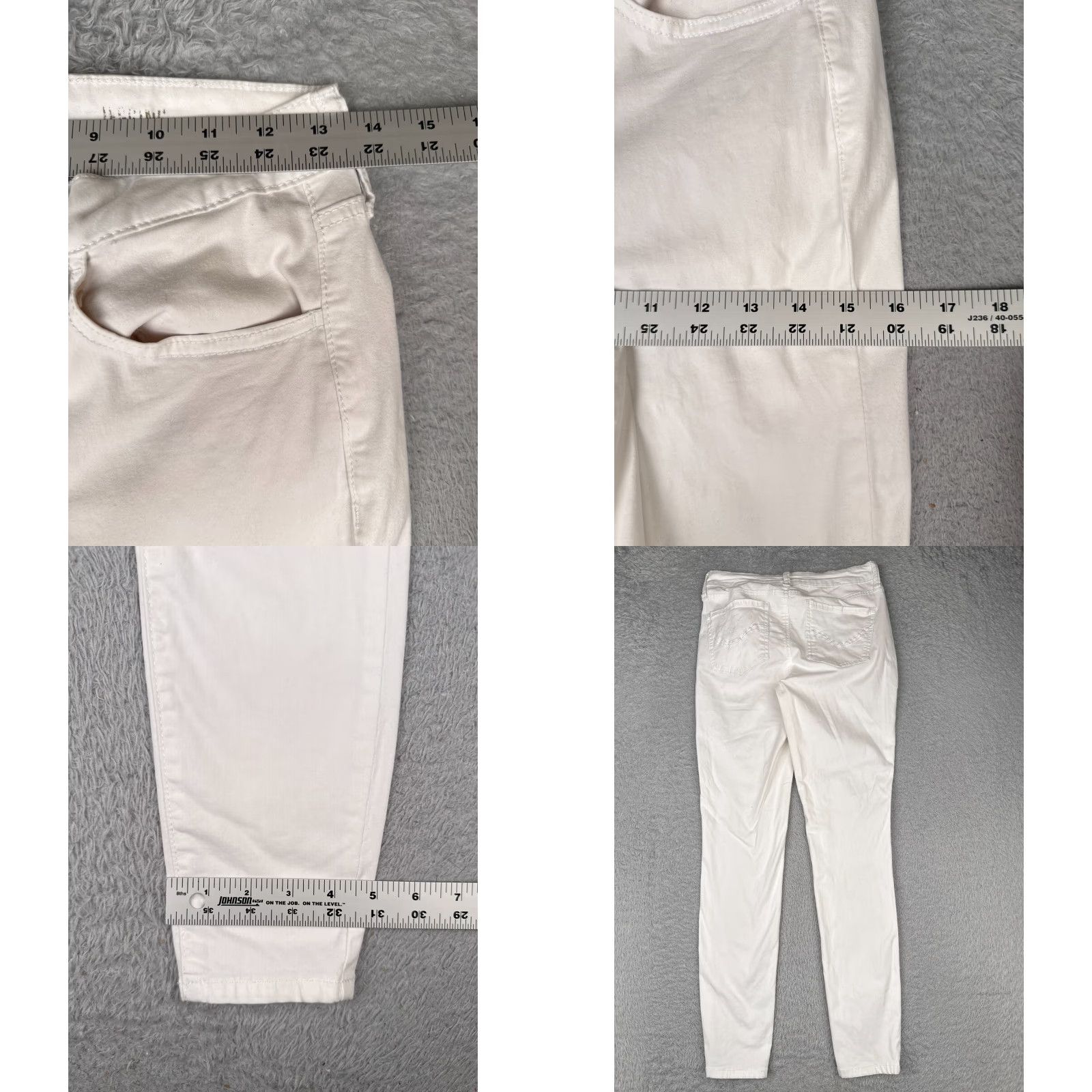Vintage SO Jeans Juniors White Denim Jegging Low Rise 26x29 5 Pocket Cotton Blend Stretch Women Jeans 90s American Designer Vintage No Size 27" / US 4 / IT 40 - 9 Thumbnail