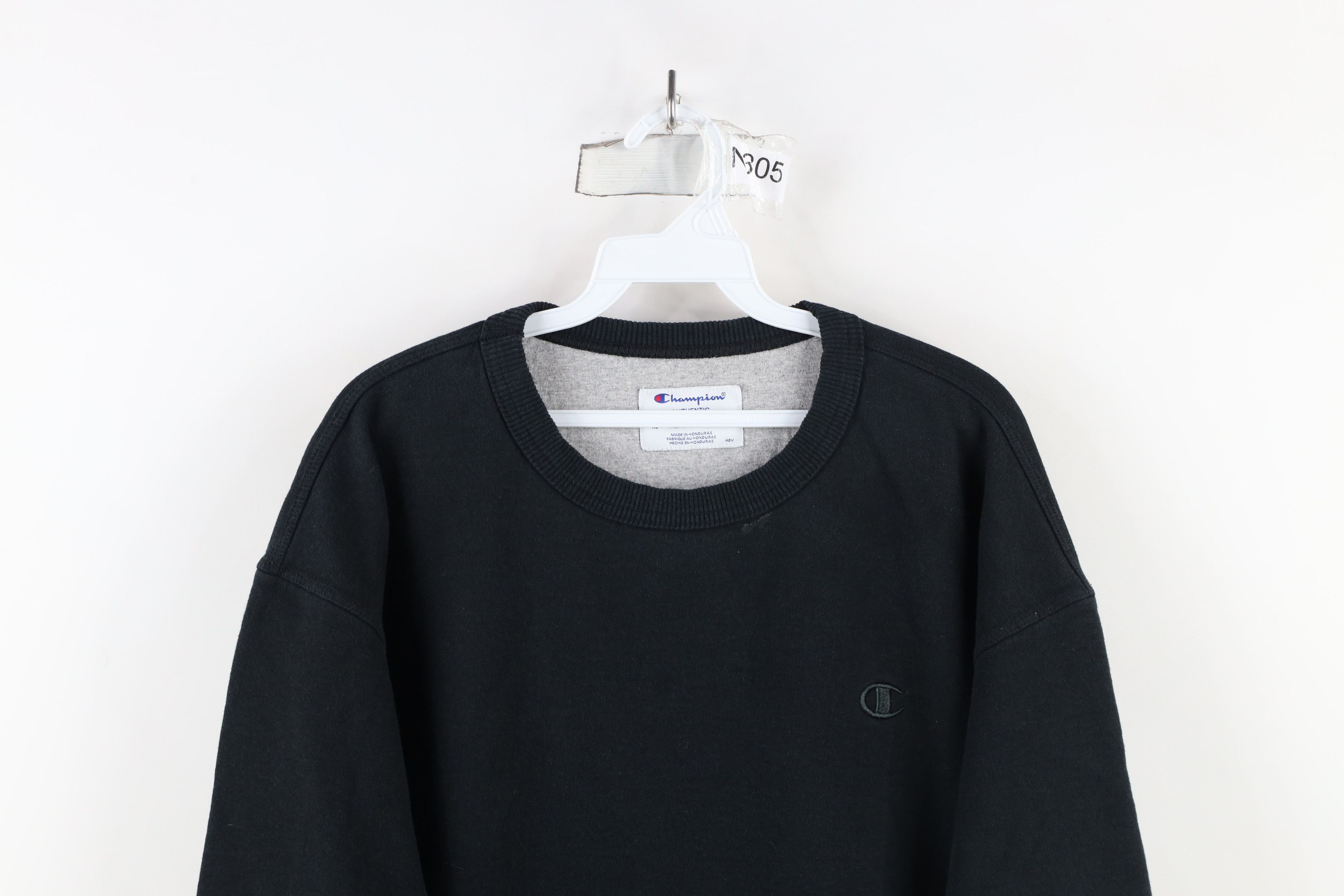 Champion × Vintage Vintage Y2K Champion Classic Logo Crewneck Sweatshirt Black Size US XL / EU 56 / 4 - 2 Thumbnail