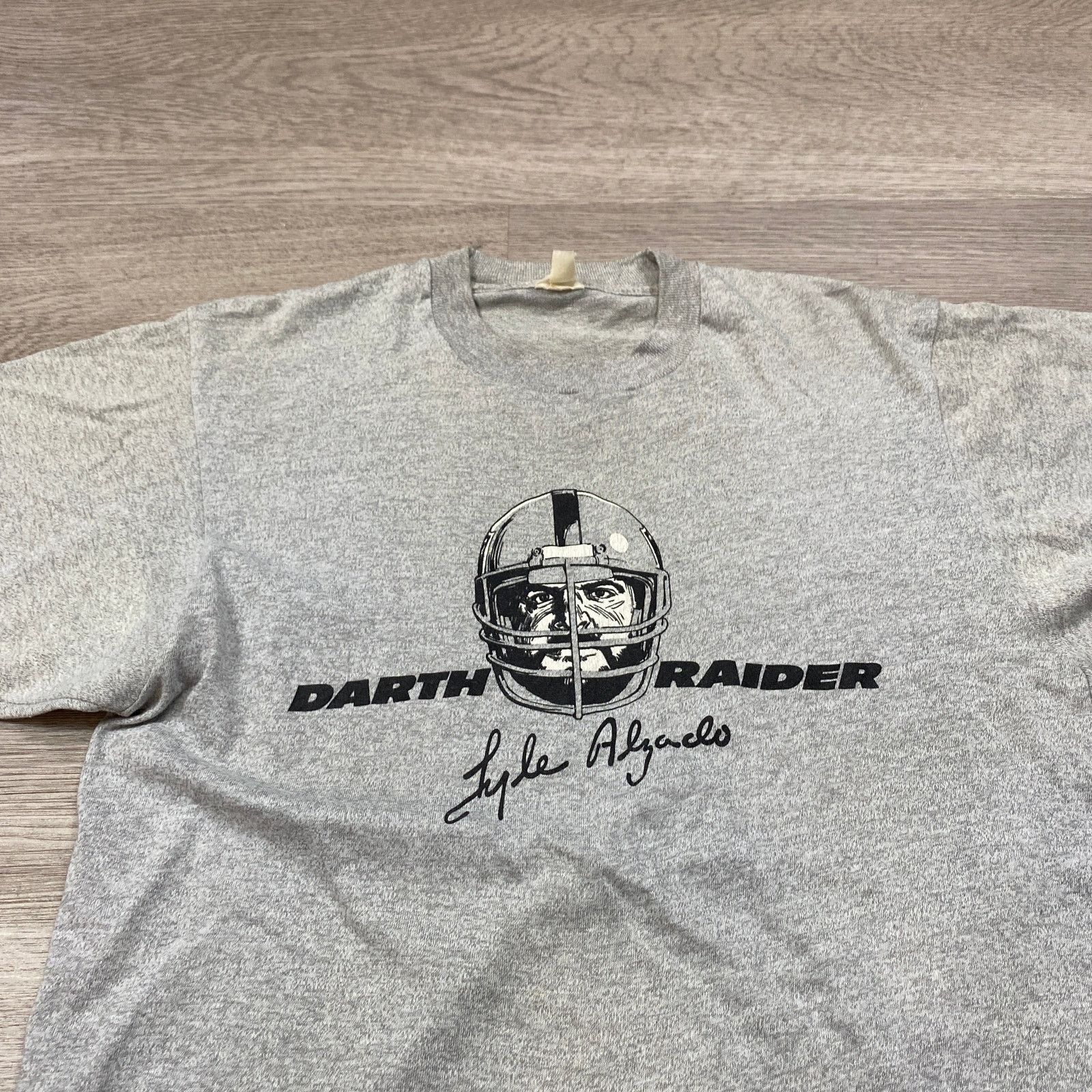NFL × Vintage Rare VTG 80s Darth Raider Lyle Alzado Single Stitch Shirt M Size US M / EU 48-50 / 2 - 8 Thumbnail