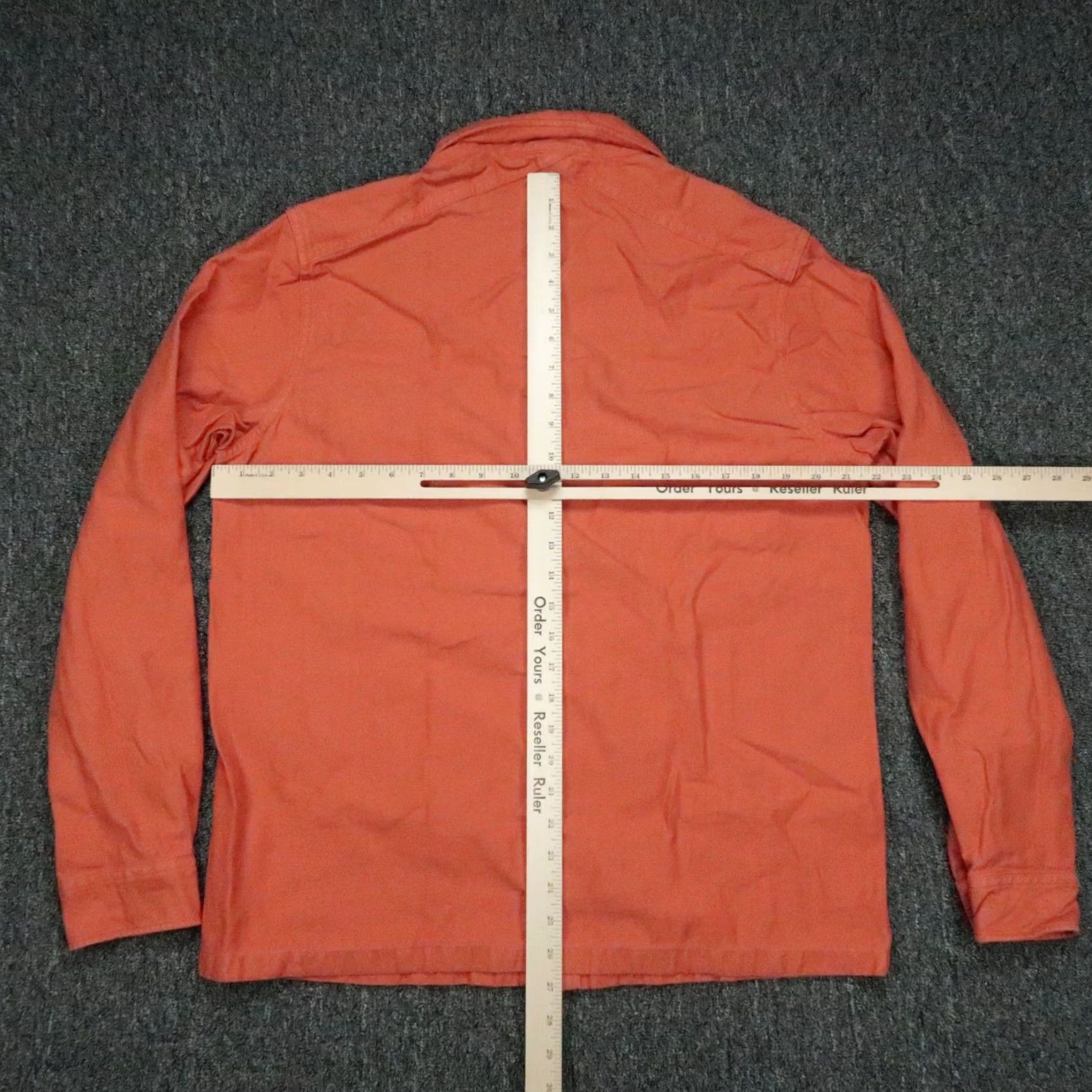 Wallace & Barnes Wallace & Barnes Shirt Mens Medium Orange Garment Dyed Seaside Twill Workshirt Size US M / EU 48-50 / 2 - 7 Thumbnail