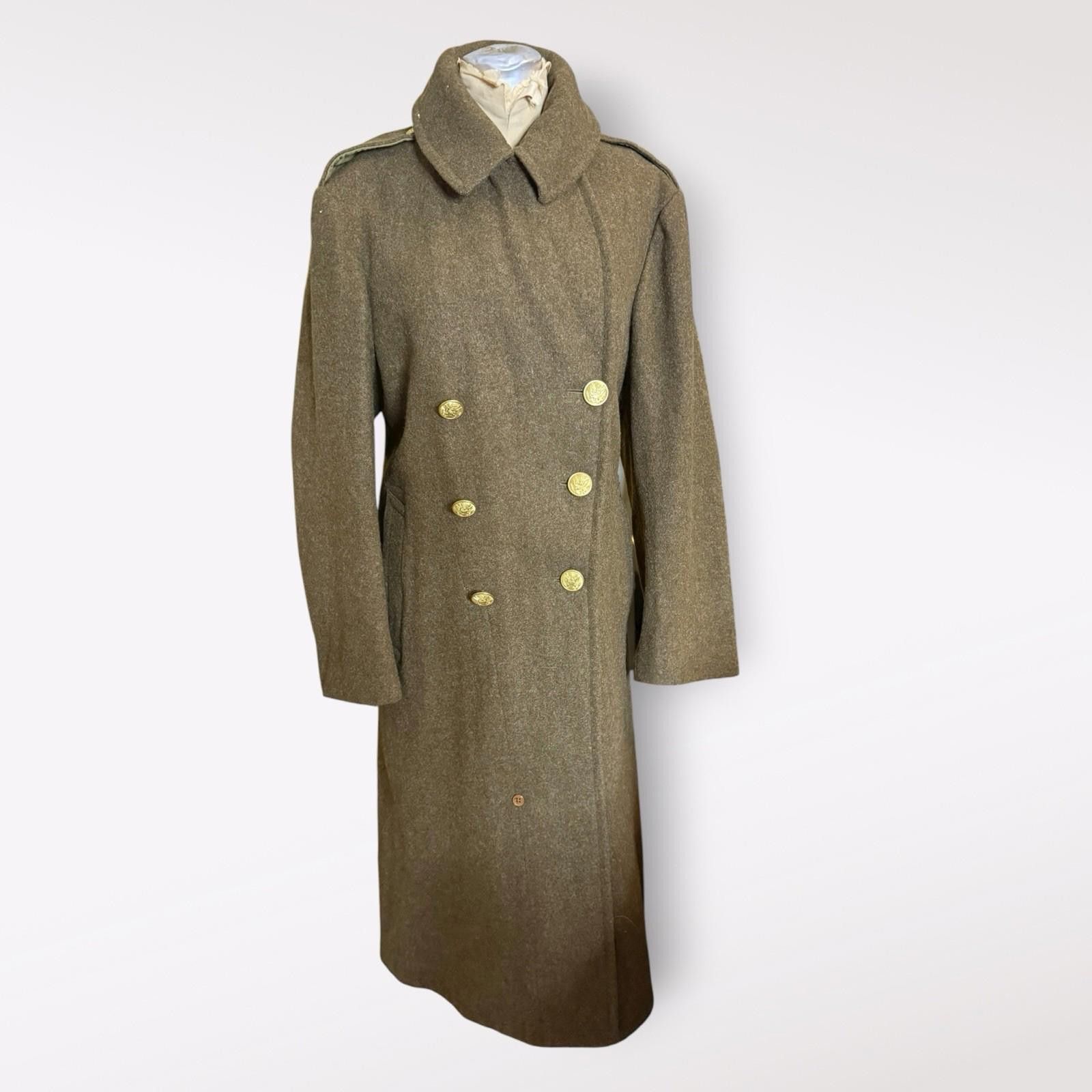 Other WW2 US Army Wool Service Overcoat Size 36L Size ONE SIZE - 2 Thumbnail