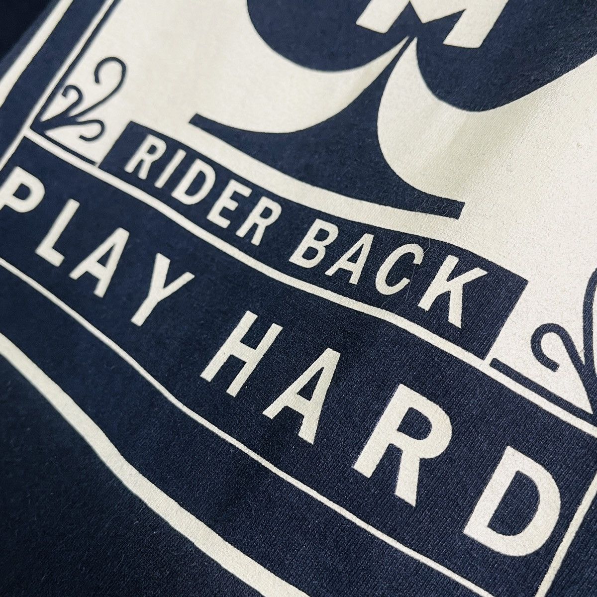 Vintage Faded Black MALTESE Rider Back Play Hard TShirt Size US L / EU 52-54 / 3 - 12 Thumbnail
