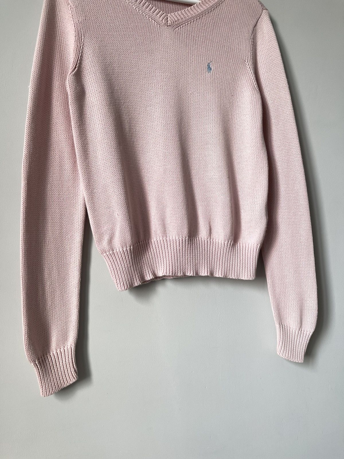 Ralph Lauren Vintage Ralph Lauren 90's Light Pink Cotton Knitted Sweater Size L / US 10 / IT 46 - 5 Thumbnail