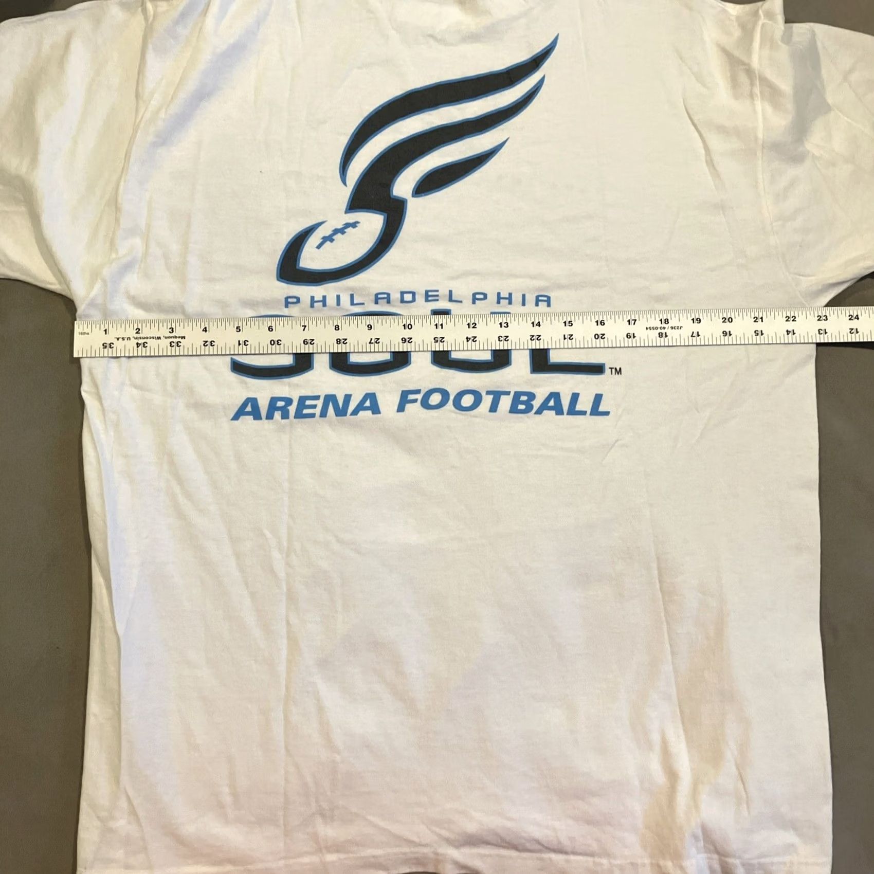 Vintage VINTAGE Philadelphia Soul Arena Football 2004 Inaugural Season T Shirt XL White Crew Neck Short Sleeve Men's Cotton Polyester Logo Graphic Print Size US XL / EU 56 / 4 - 5 Thumbnail