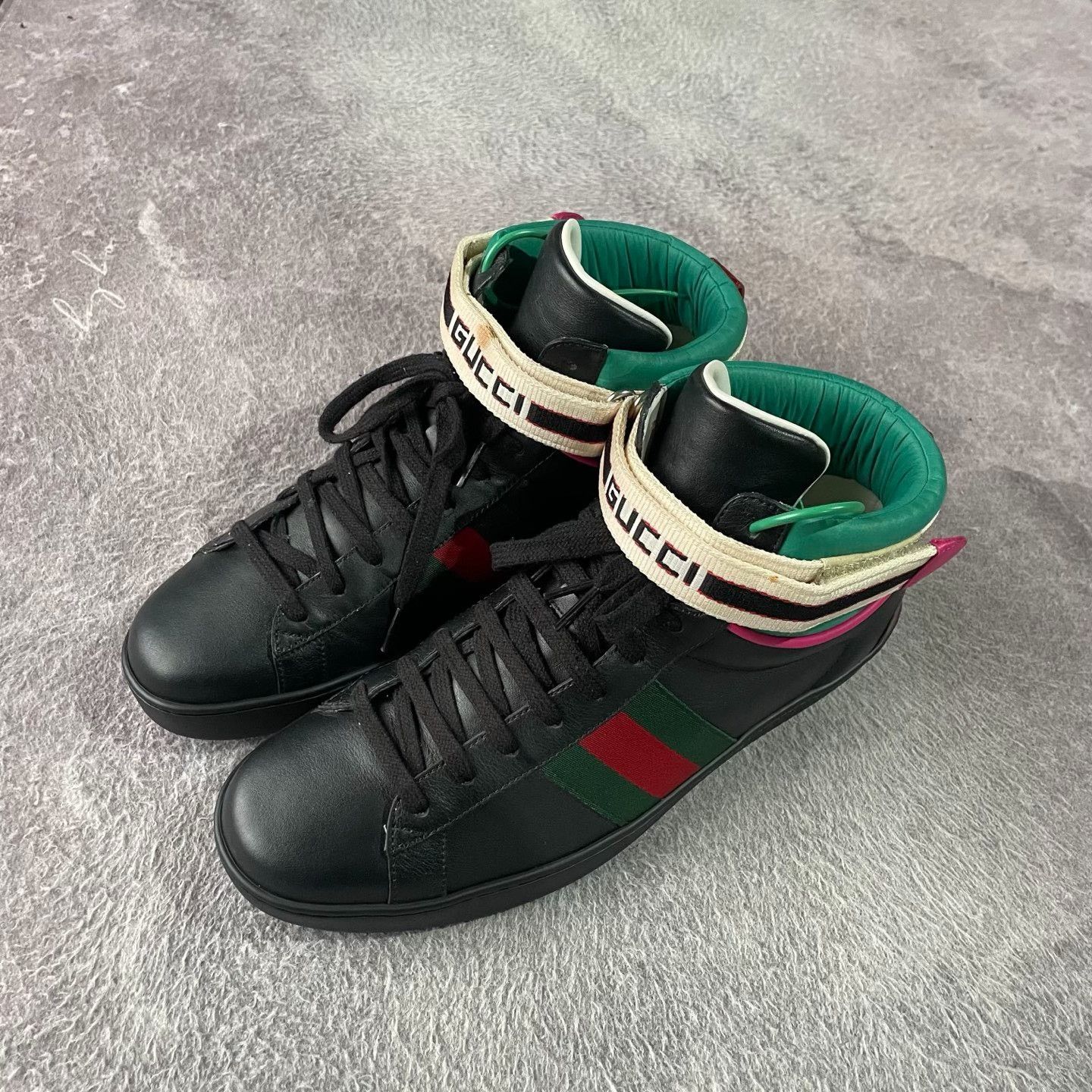 Gucci Gucci Black Hitop Sneakers 42 Men Size US 9 / EU 42 - 1 Thumbnail