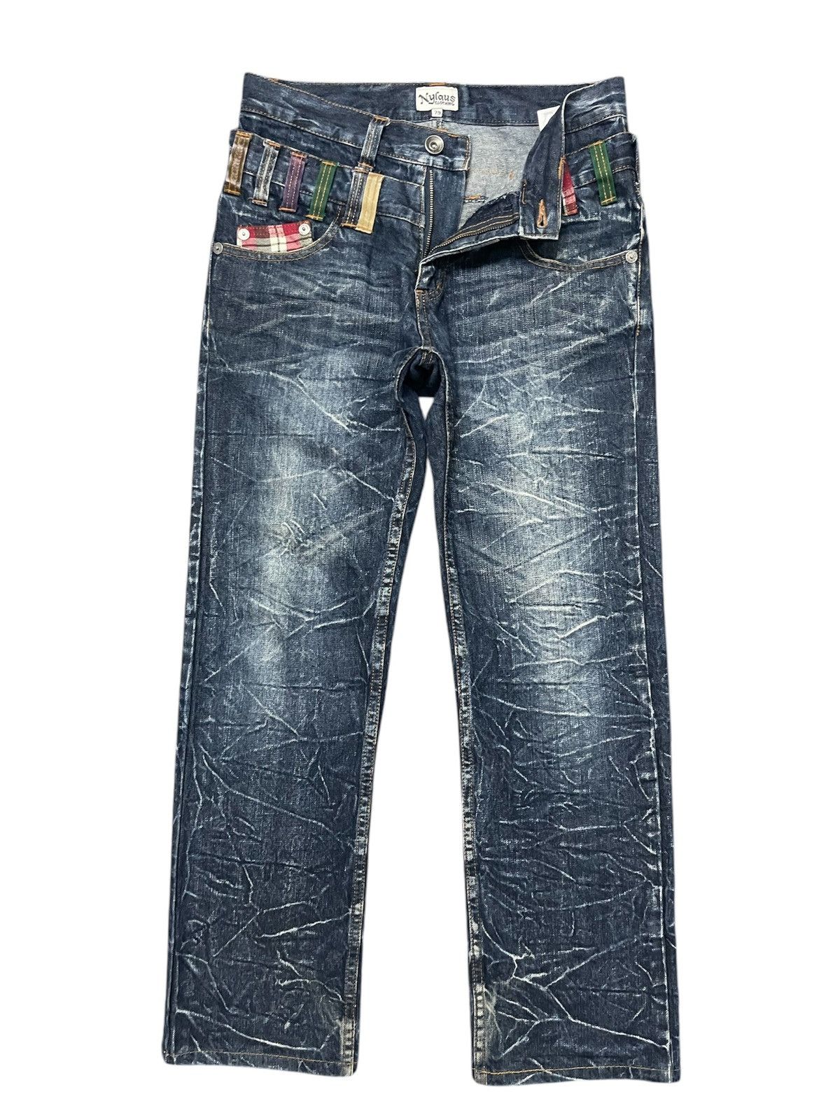 Japanese Brand × Vintage Nylaus Clawmark Double Waist Jeans Ppfm Undercover Style Size US 32 / EU 48 - 2 Thumbnail