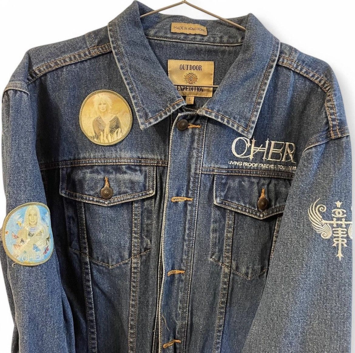 Levi's × Vintage Crazy Rare Cher Farewell Tour 2002 Denim Jacket Size US L / EU 52-54 / 3 - 1 Thumbnail