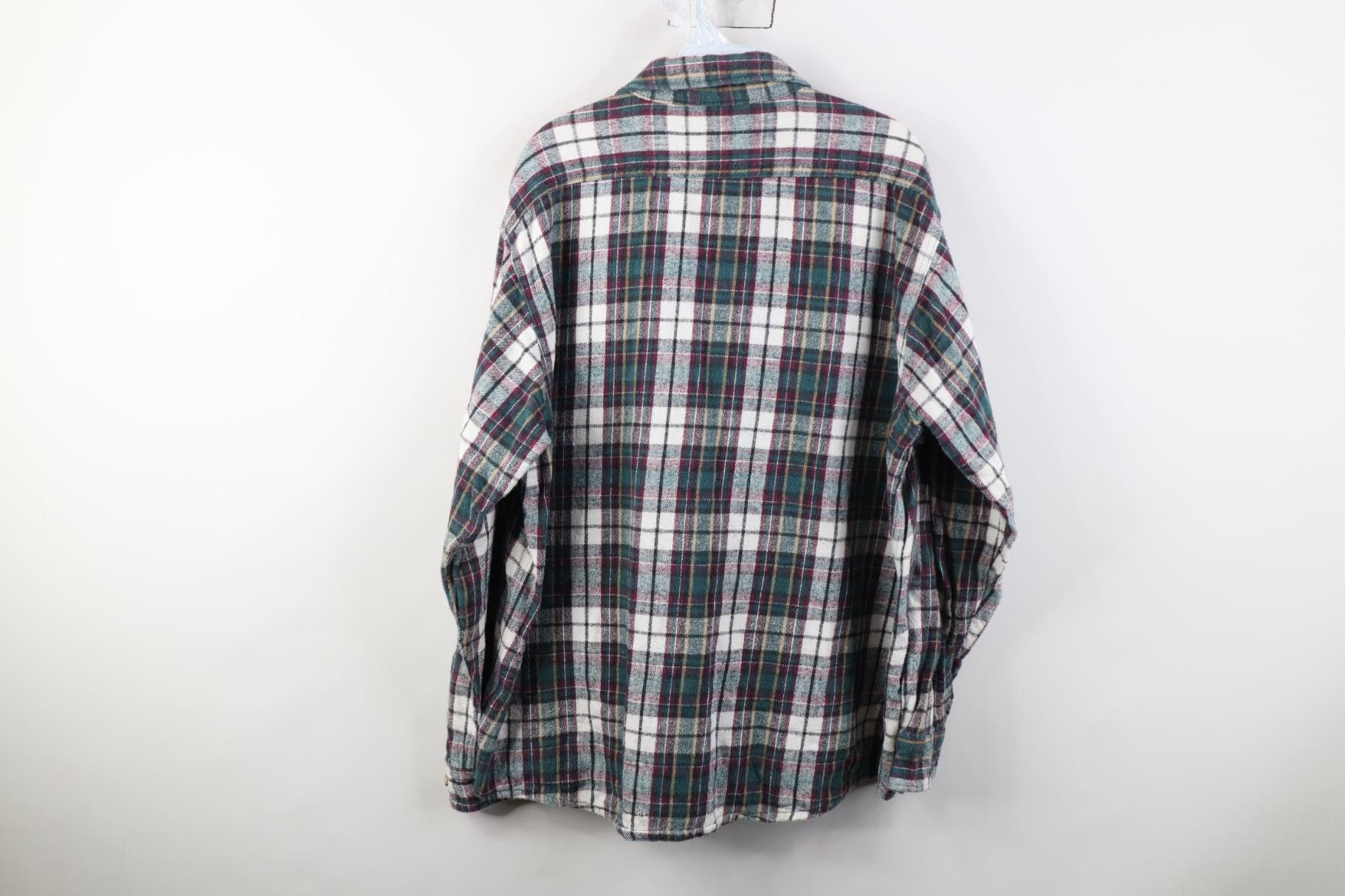 Vintage Vintage 90s Streetwear Heavyweight Button Shirt Plaid Cotton Size US XL / EU 56 / 4 - 8 Thumbnail
